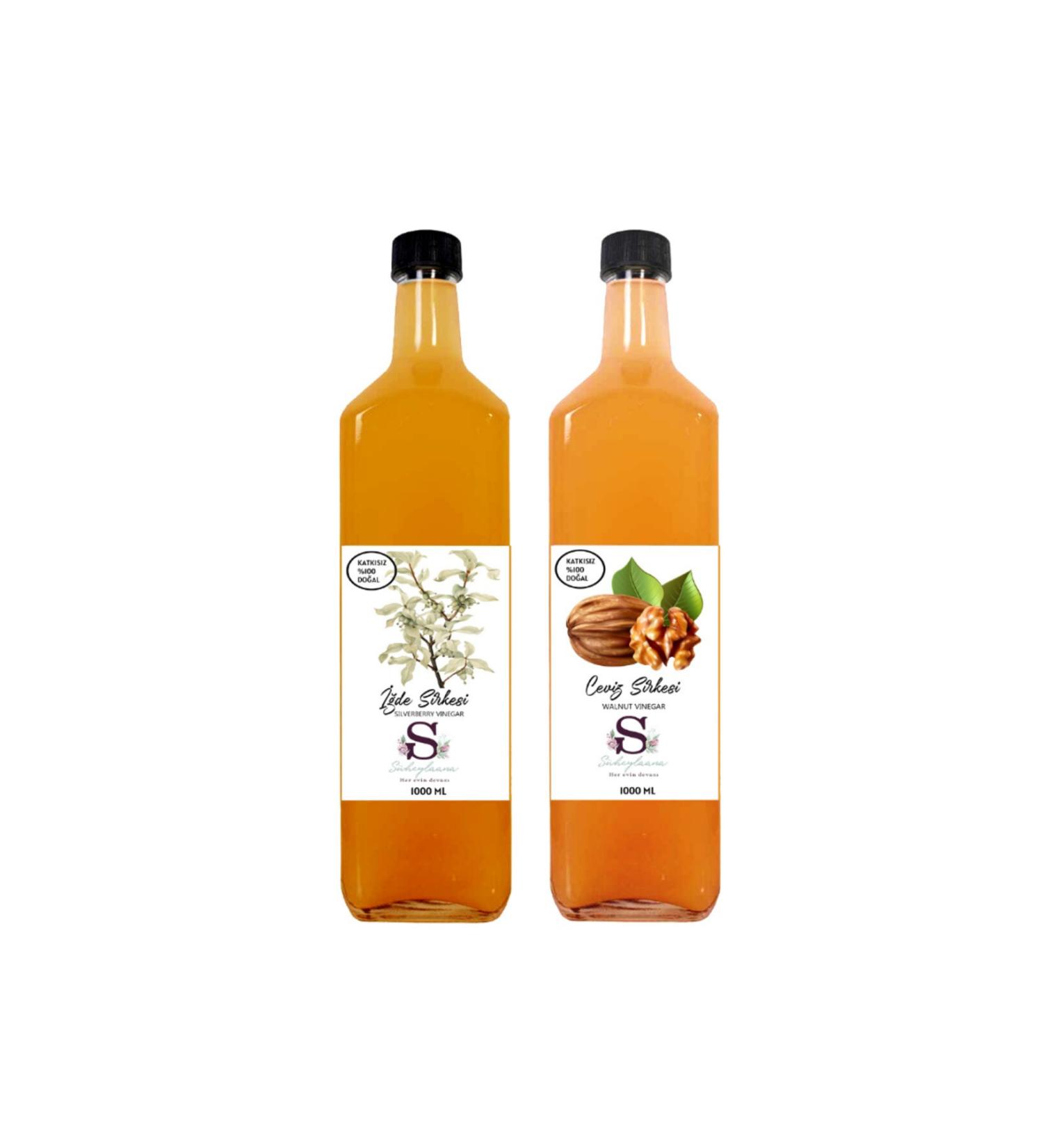 Suheylaana Natural Oleaster Vinegar 1000 ml and Walnut Vinegar 1000 ml