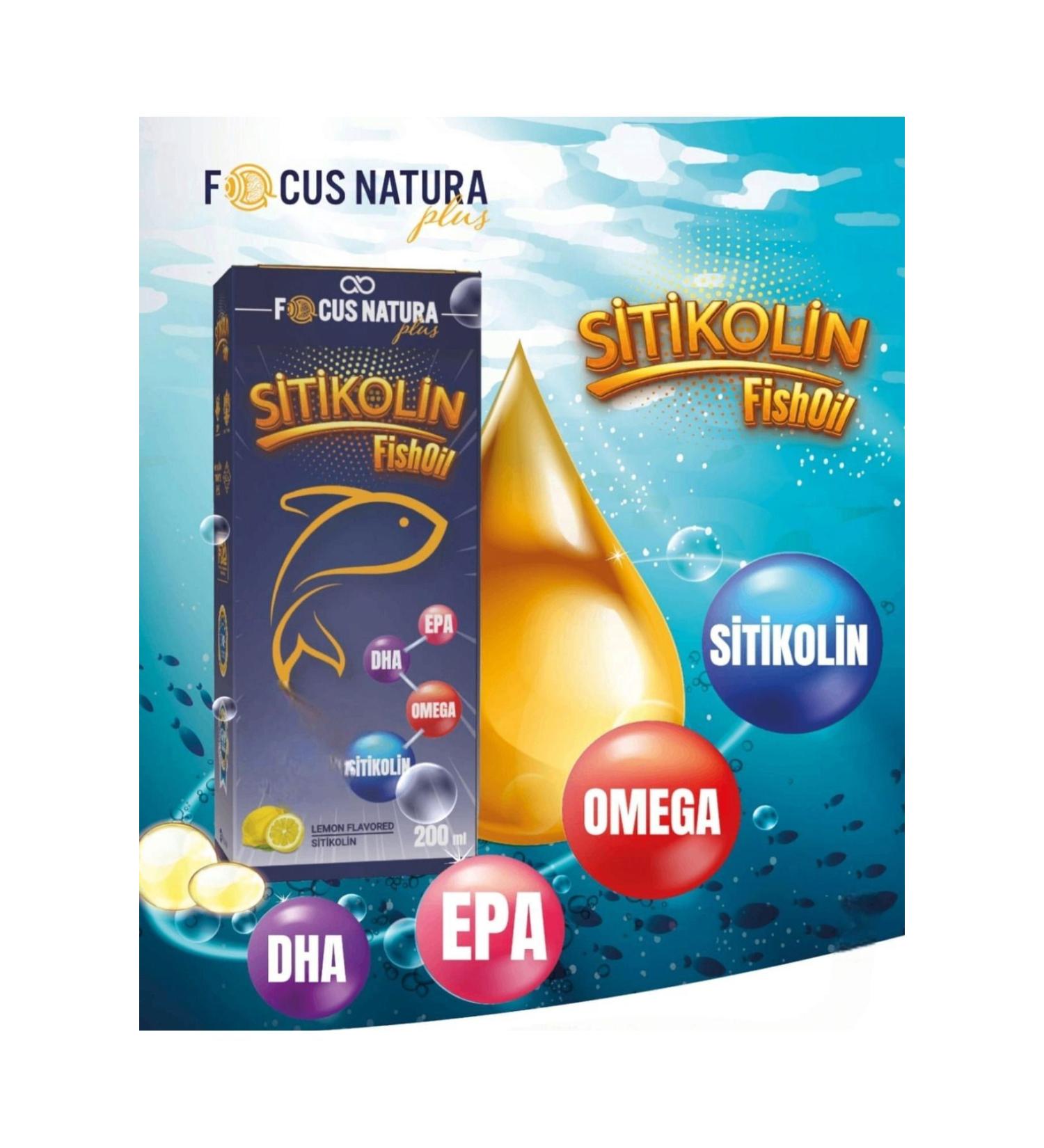 ASBIEN Asbien Focus Natura Plus Citicoline Omega 3 Epa DHA- Fish Oil - Buy Online on GoSupps.com