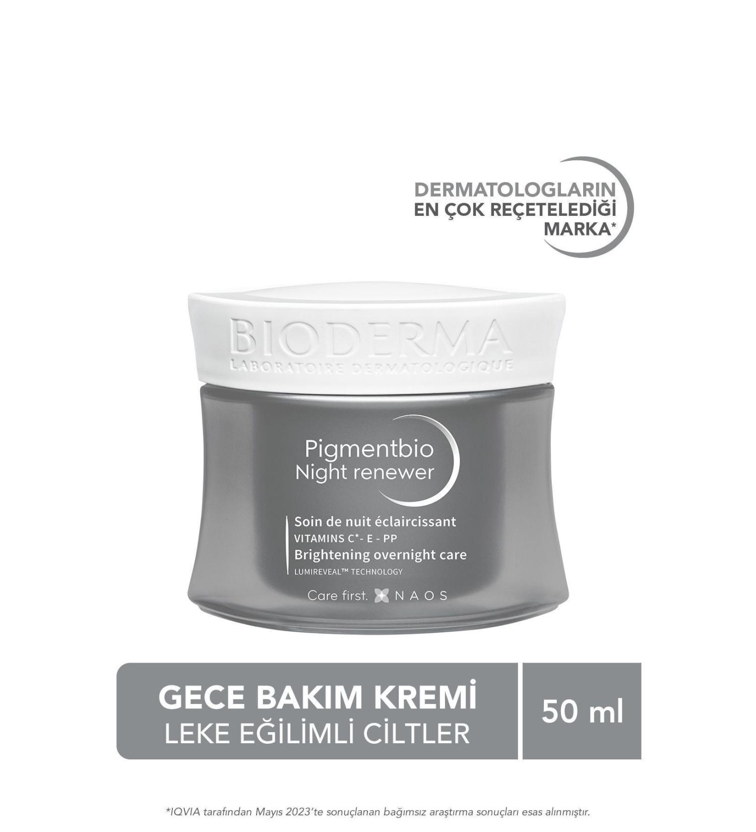 Bioderma Pigmentbio Night Renewer Anti-Spot Skin Tone Equalizer Vitamin C and E Night Cream 50 ml