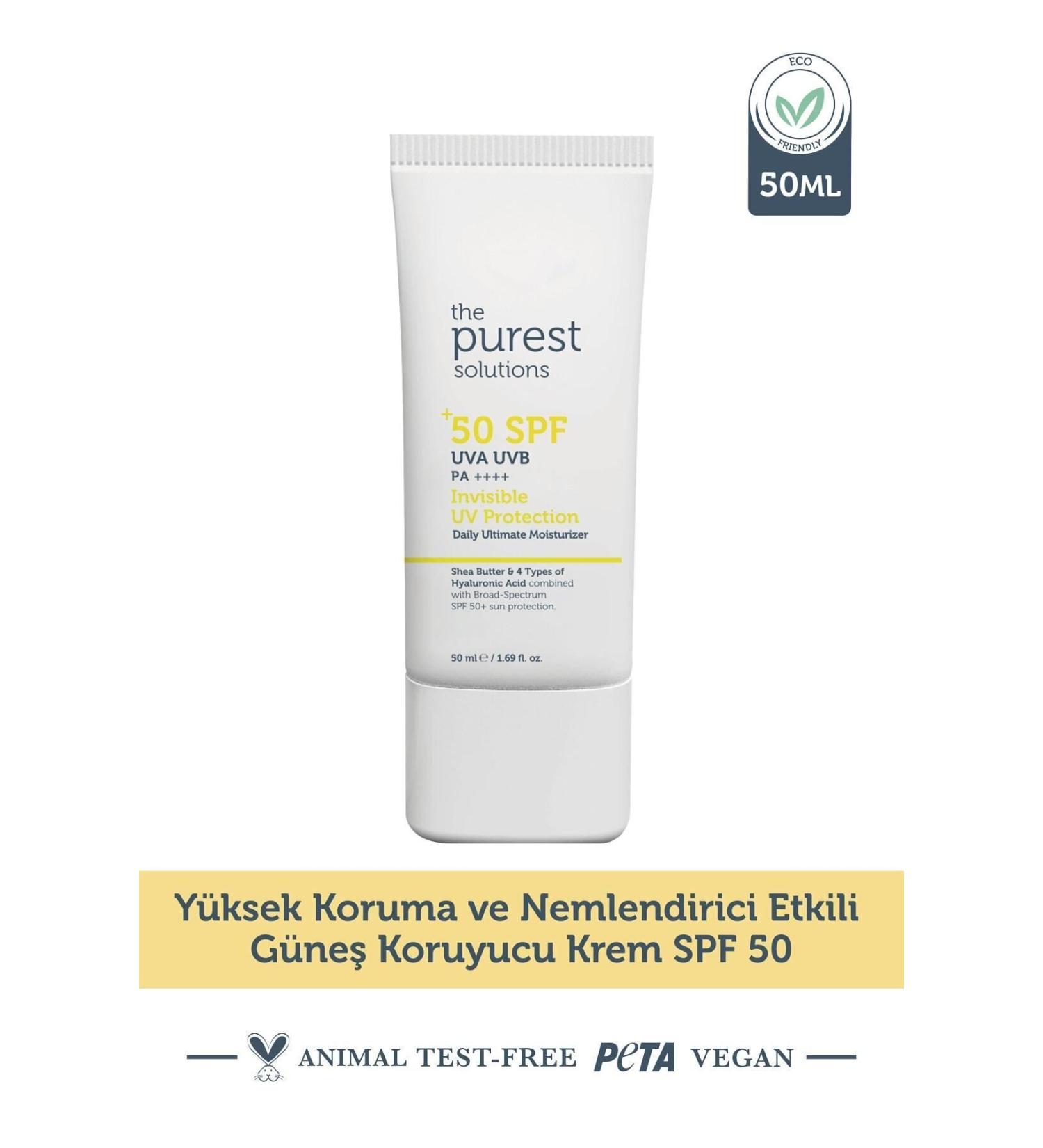 The Purest Solutions HIGH PROTECTION AND MOISTURIZING SKIN PROTECTIVE CREAM SPF 50 50 ML DEMBA4533 - Buy Online on GoSupps.com