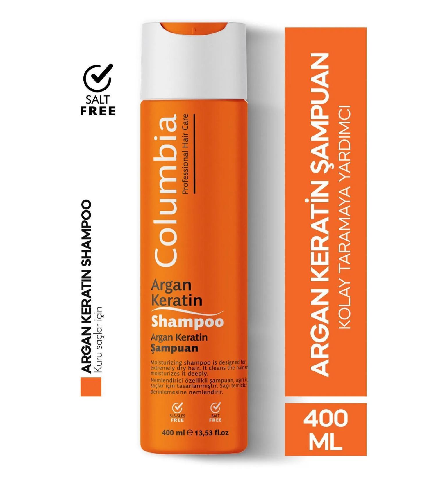 Columbia Argan & Keratin Easy Combing Shampoo 400 ml - Buy Online on GoSupps.com