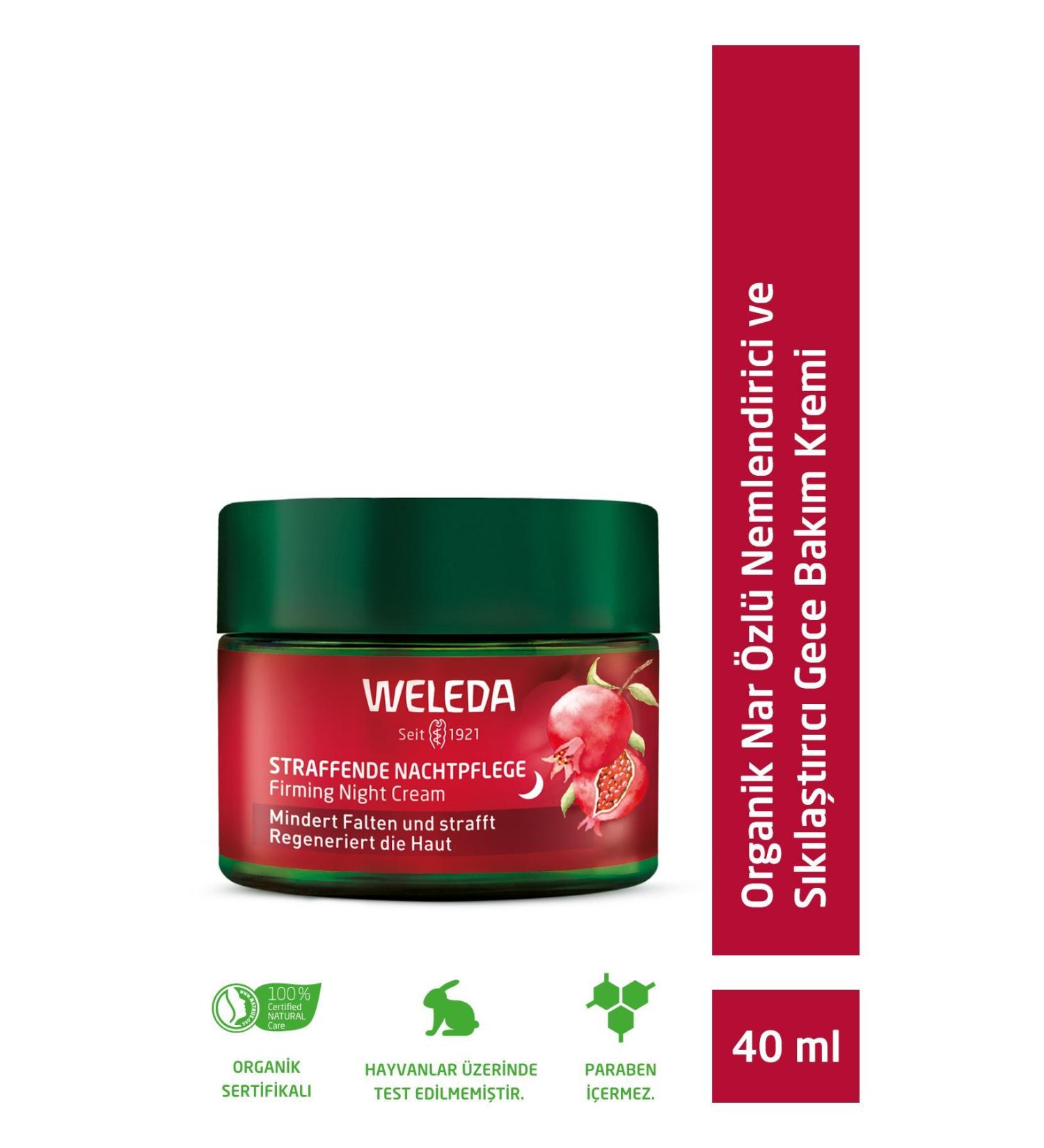 Weleda Pomegranate & Maca Peptides Organic Pomegranate Firming Night Cream 40ml - Buy Online on GoSupps.com