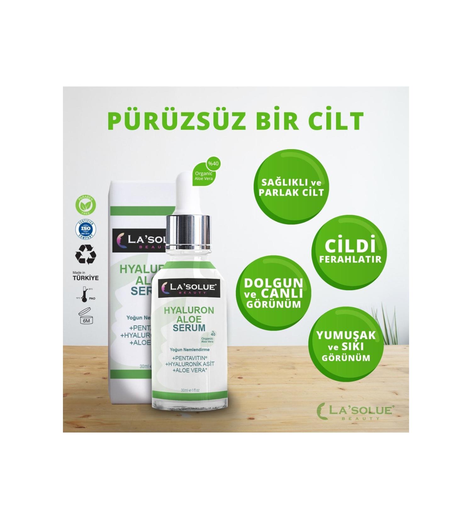 LASOLUE Pentavitin + Hyaluronic Acid + Aloe Vera + Vitamin B5 Intensive Moisturizing Serum 30 Ml