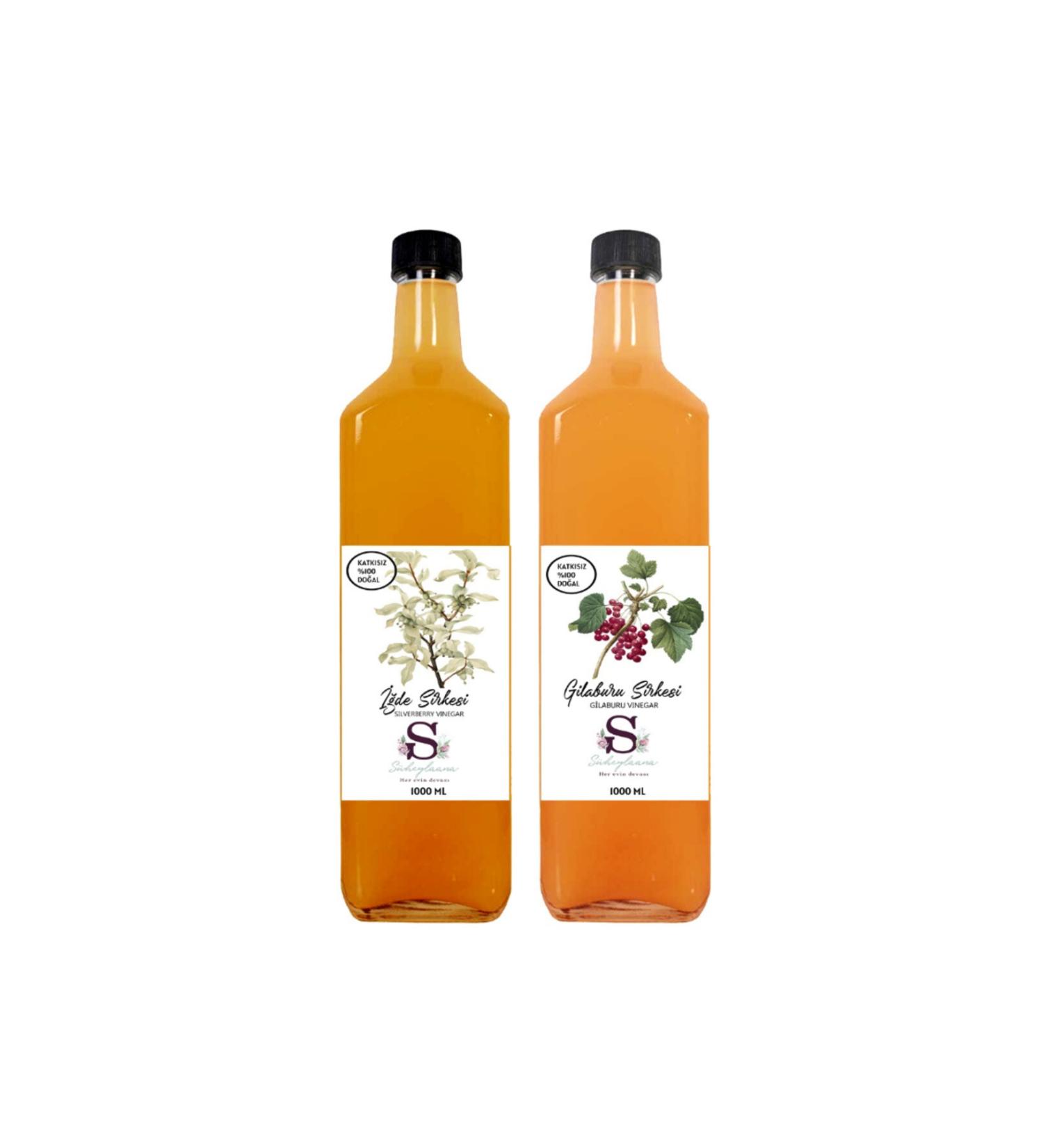 Suheylaana Natural Oleaster Vinegar 1000 ml and Gilaburu Vinegar 1000 ml