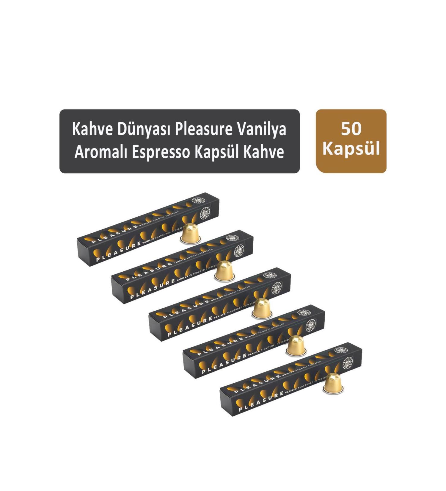 Coffee World Pleasure Vanilla Flavored Espresso Capsule Coffee 50 Capsules - Buy Online on GoSupps.com
