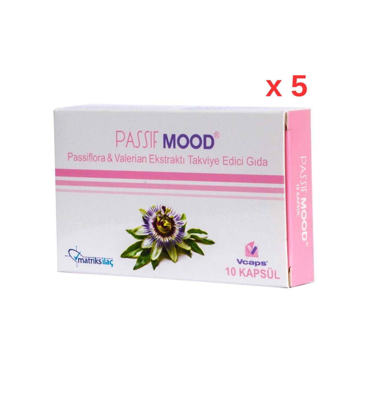 Passif Mood Passiflora & Valerian 10 Capsules - 5 Pieces