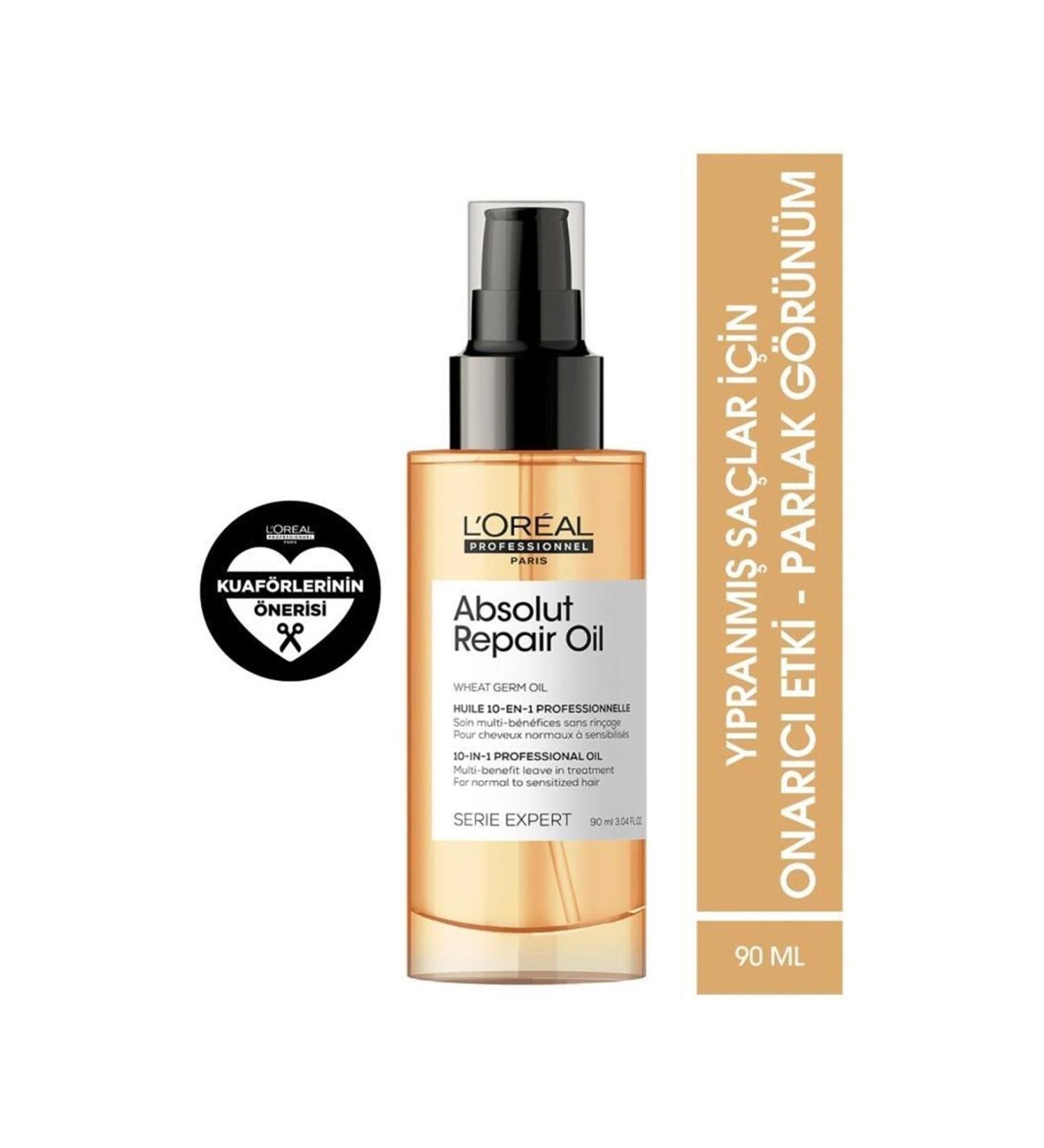 L'oreal Professionnel Serie Expert Absolut Repair - 10 Effective Miraculous Care Oil for Damaged Hair 90 Ml-CYT9798997413