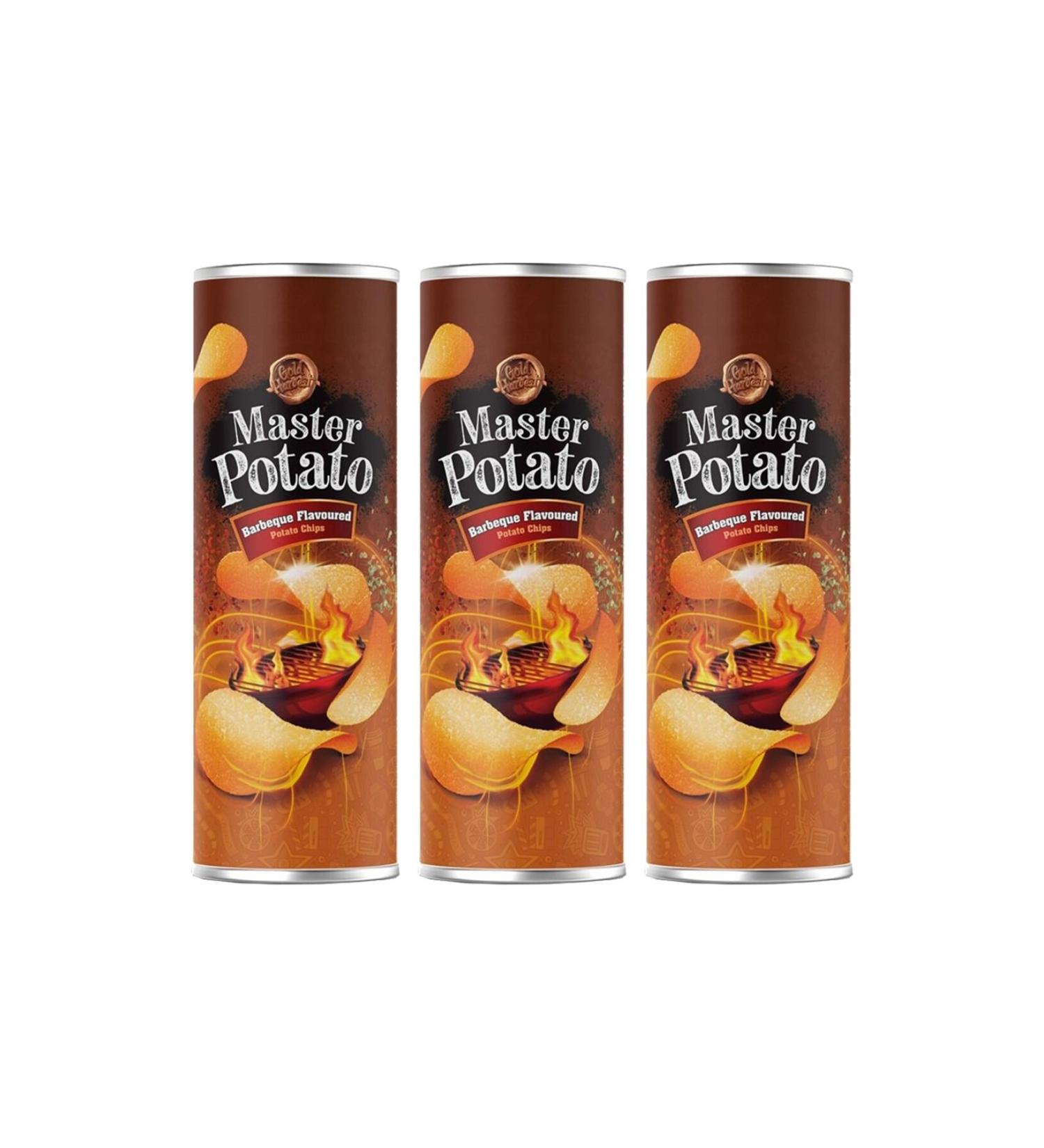 Master Potato Barbecue Seasoned Chips 160 Gr x 3 Pieces - Buy Online on GoSupps.com