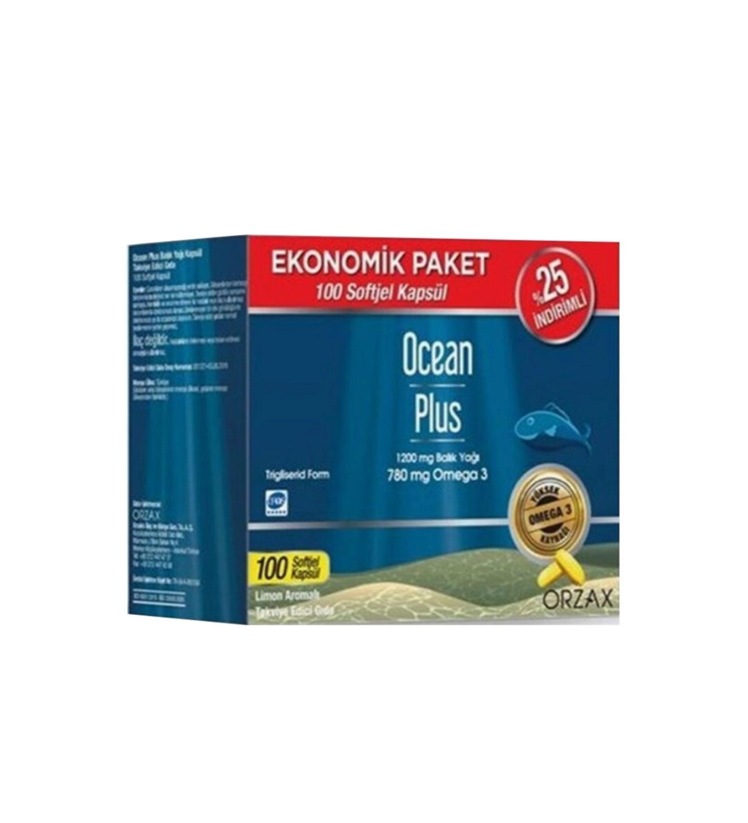 Ocean Plus Lemon Flavored Supplement 100 Capsules