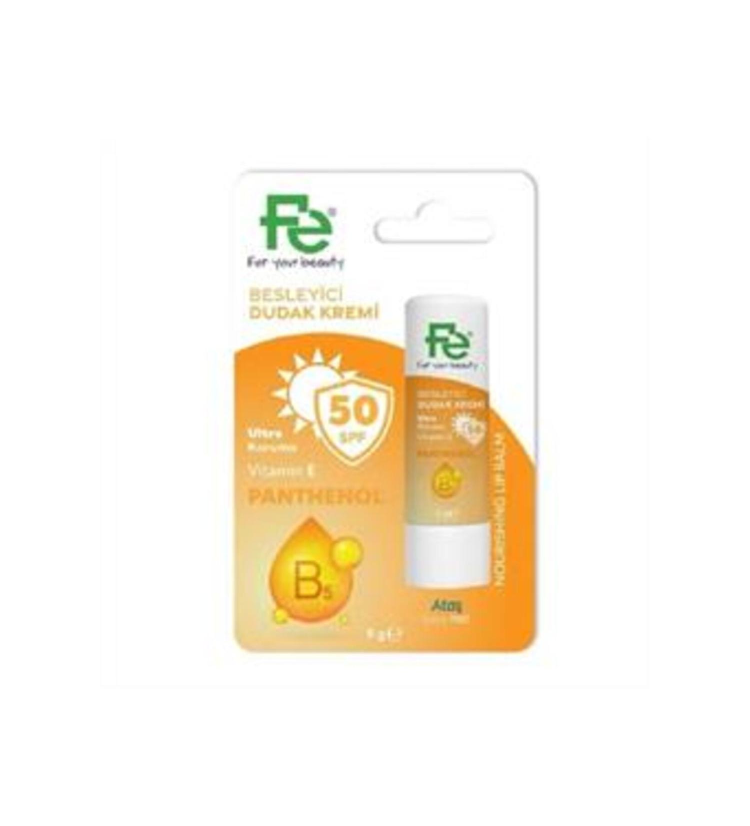 Fe ( CLAY MASK GIFT ) Fe Nourishing Panthenol SPF50 Lip Cream ( 1 PIECE )