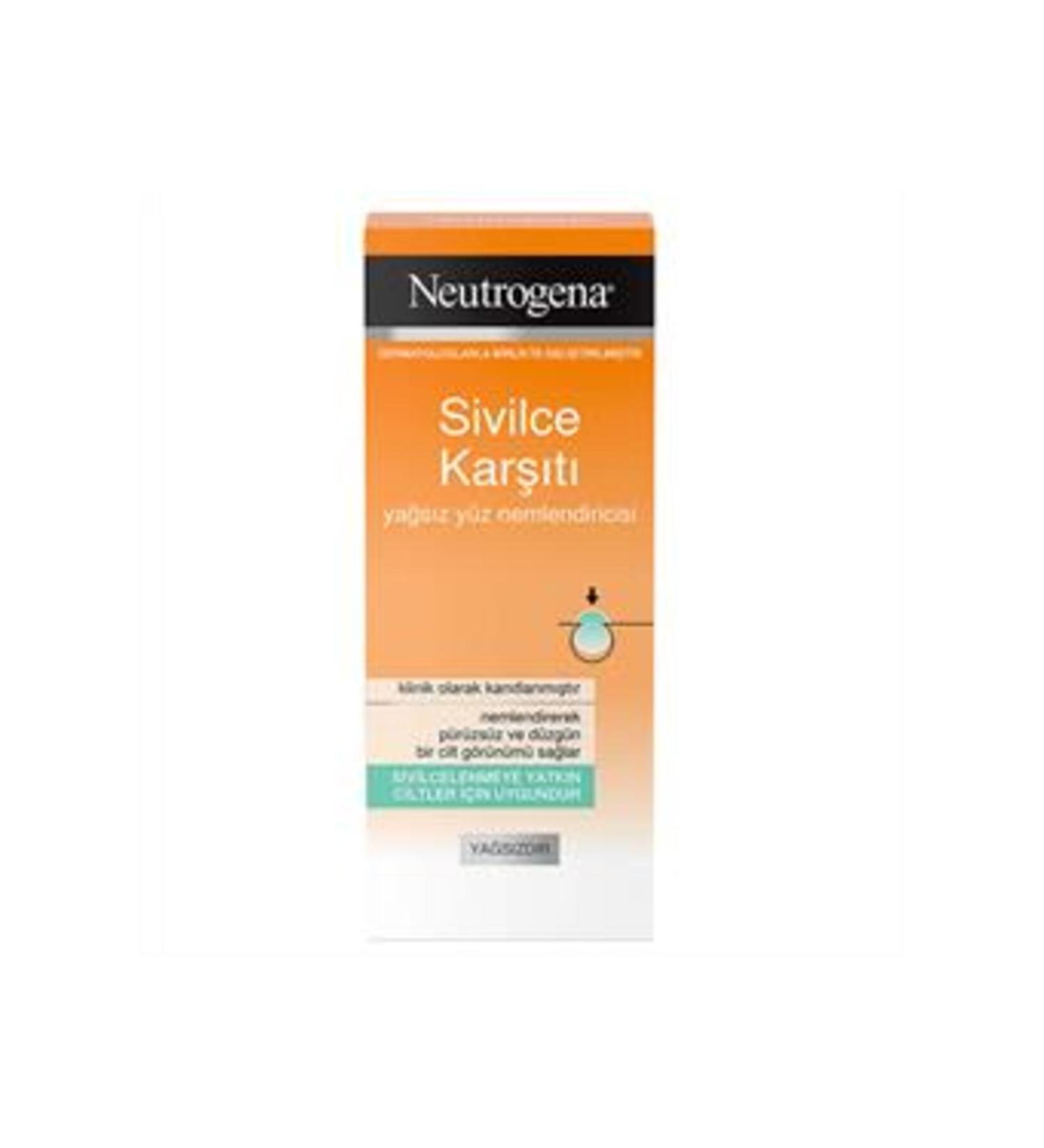 Baby ( CLAY MASK GIFT ) Neutrogena Anti-Acne Oil-Free Facial Moisturizer 50ml ( 1 PIECE )