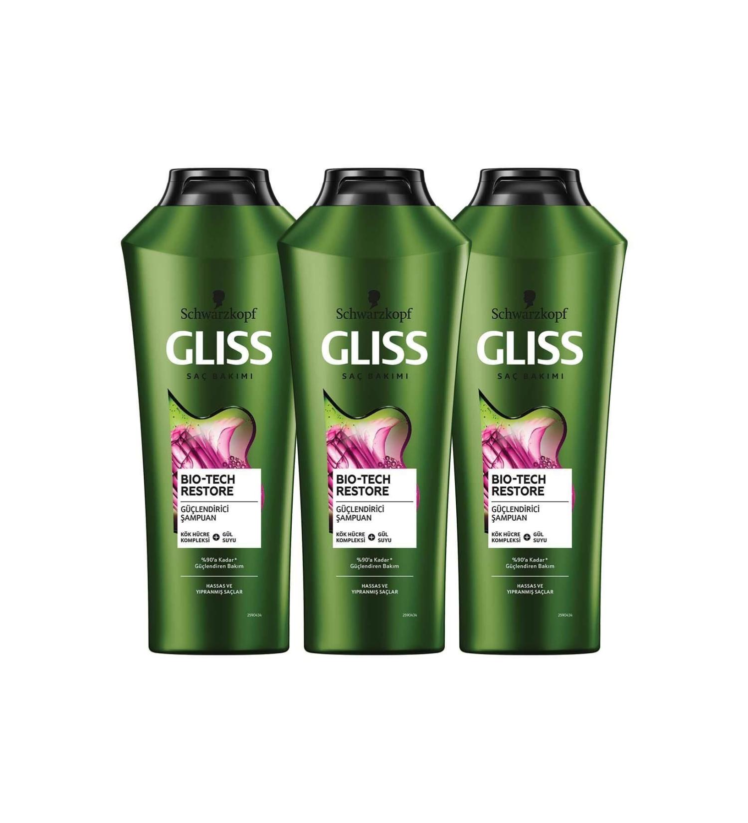 Gliss Bio-tech Strengthening Shampoo 360 ml X 3 Pieces - Buy Online on GoSupps.com