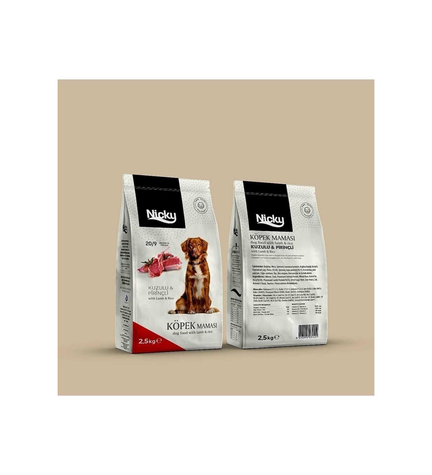 Nicky Adult Lamb Rice Dog Food - 2.5 Kg