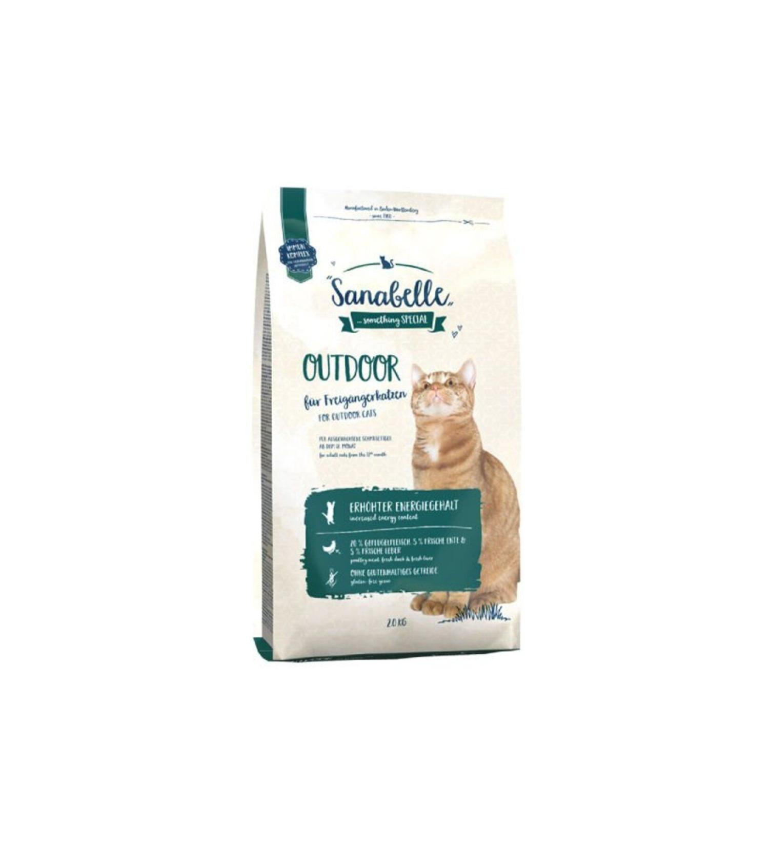 Sanabelle Outdoor Adult Cat Food for Outdoor Poultry 2 Kg
