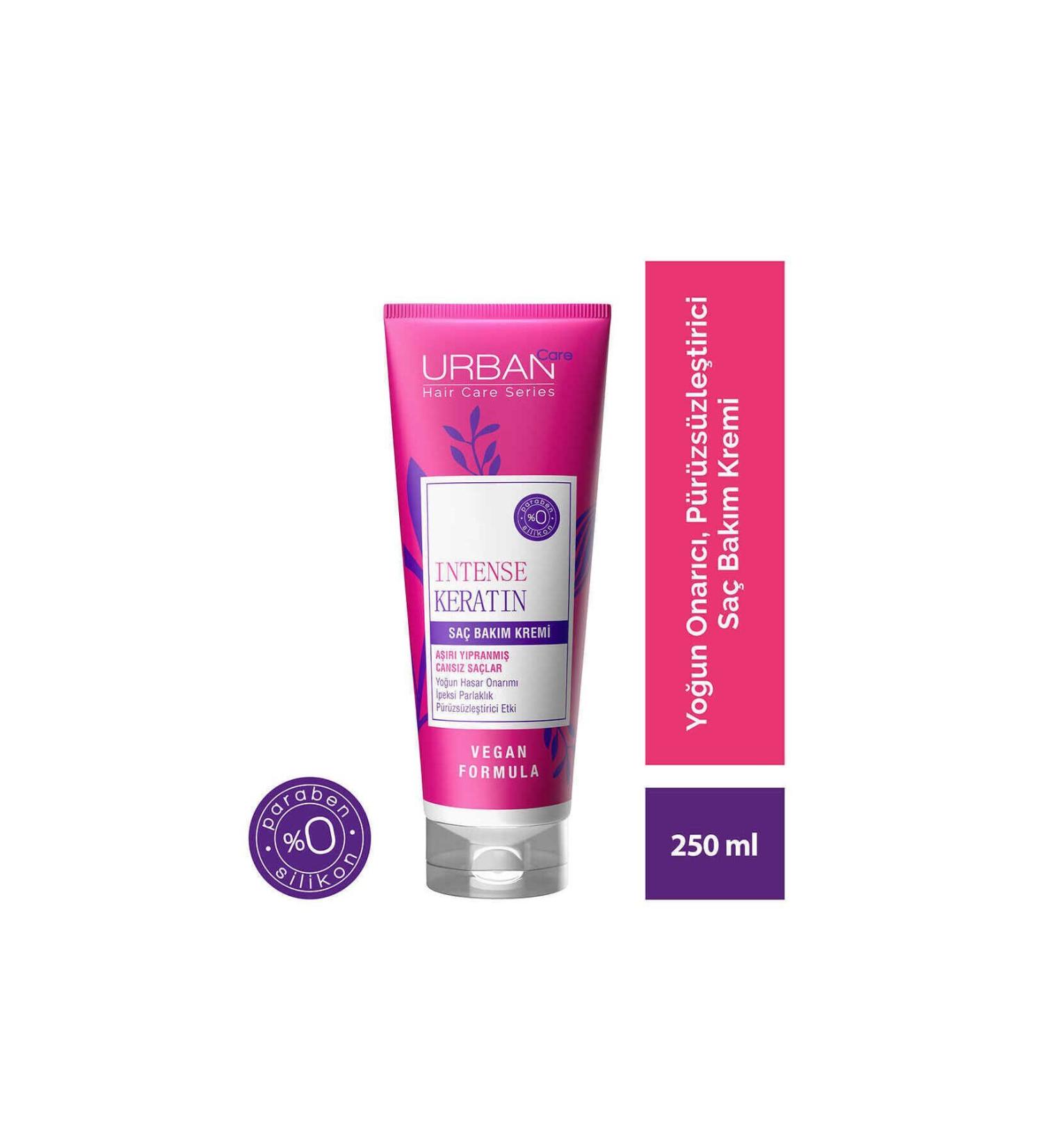 Urban Care Vegan Keratin Repair Smoothing Conditioner for Dry Dull Lifeless Hair 250 ml