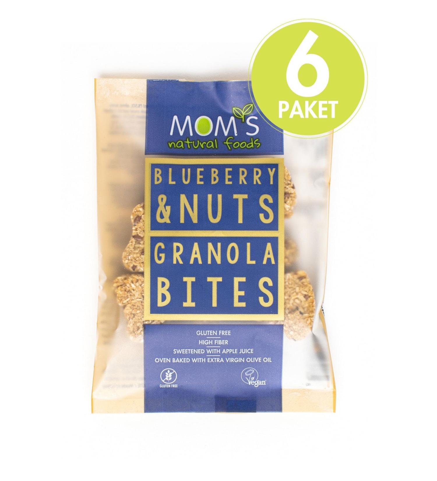 Mom's Natural Foods 6-Pack Gluten-Free BLUEBERRY Granola BITE