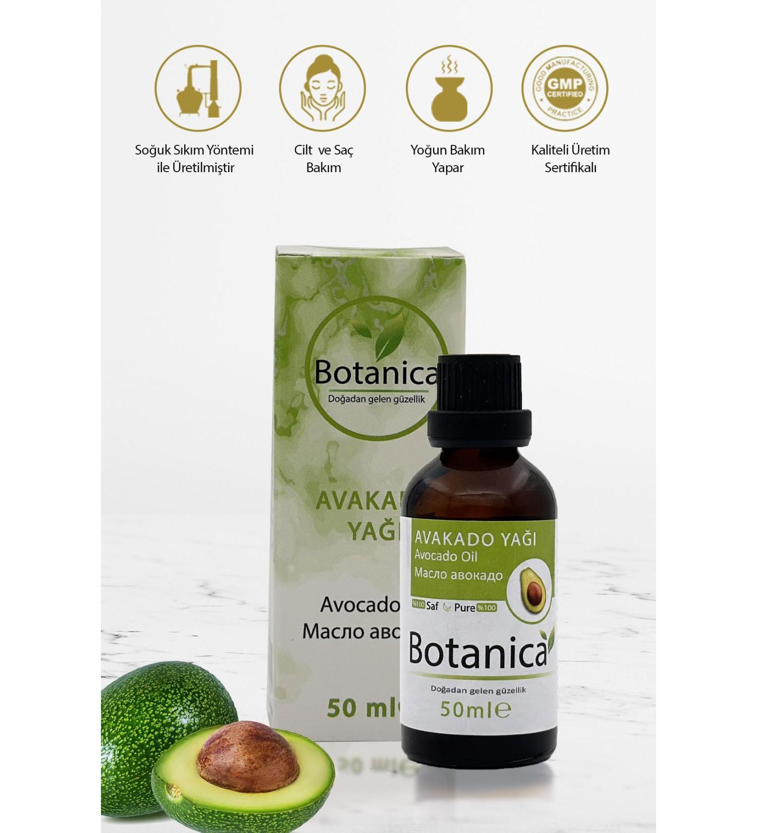 botanica Avocado Oil - Persea Americana - Hair and Skin Care Avocado Oil Avocado Oil 50 ml