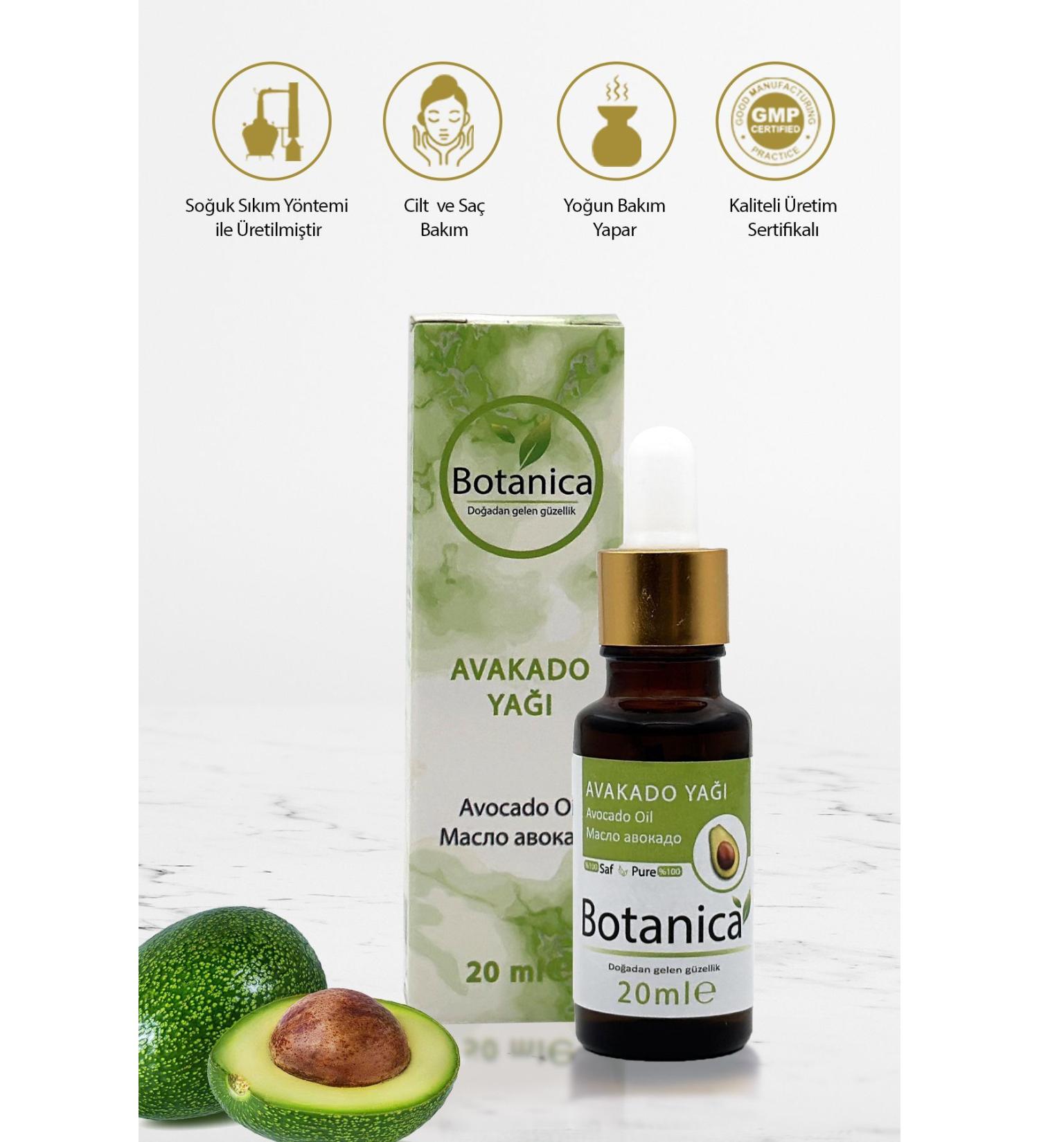 botanica Avocado Oil - Persea Americana - Hair Care Avocado Oil Body Care Oil Avocado 20 ml