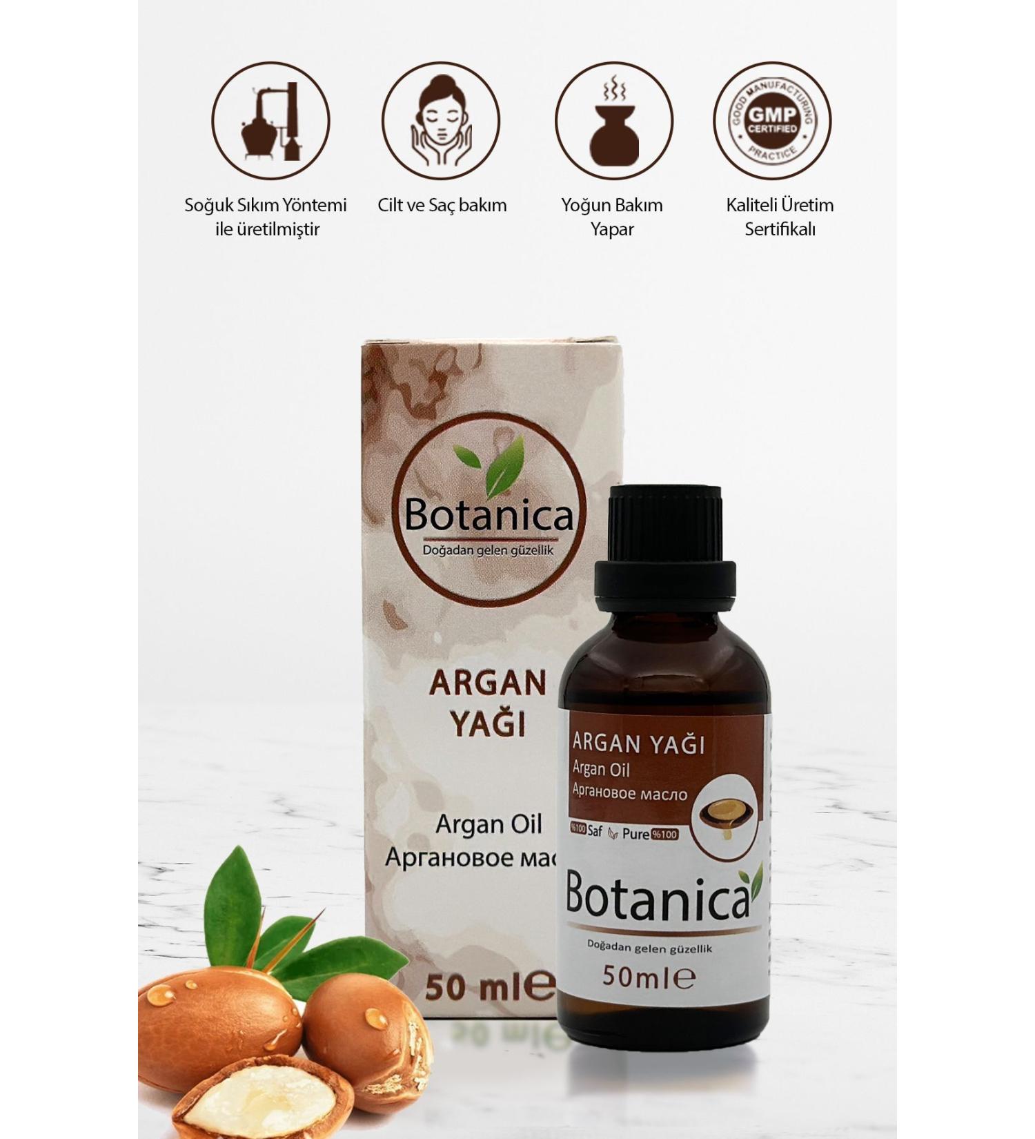 botanica Argan Oil -argania Spinosa- (Hair Nourishing - Skin Moisturizing) Body Care Oil 50 ml