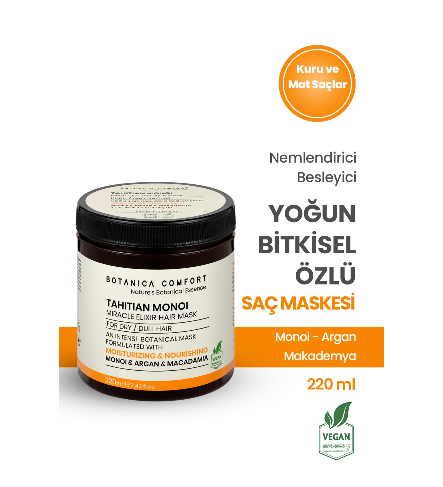 BOTANICA COMFORT Nourishing Hair Mask with Monoi Argan and Macadamia Oil for Dry and Damaged Hair 220 ML - Buy Online on GoSupps.com