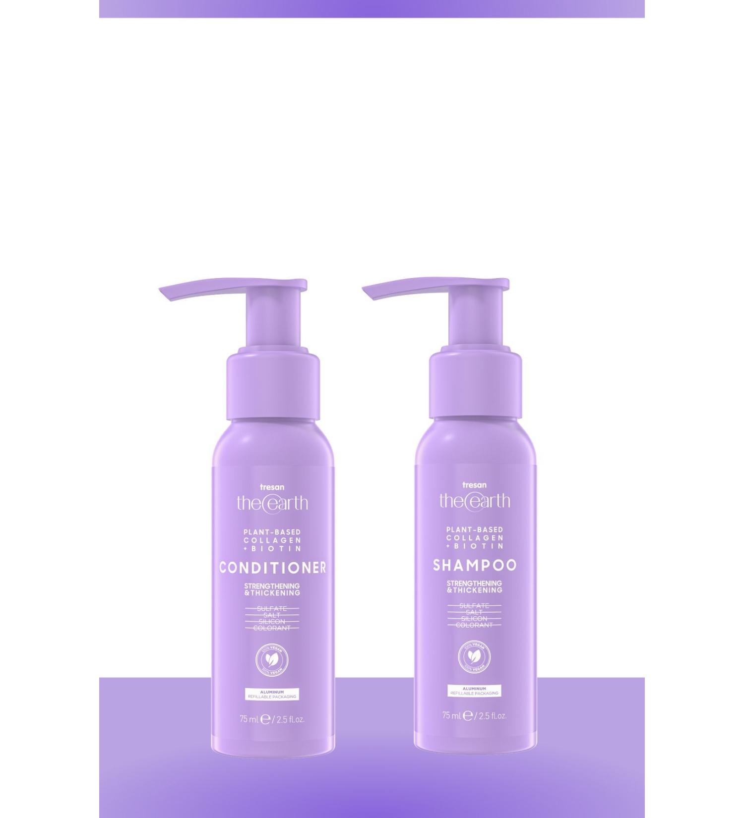 Tresan The Earth Plant Based Collagen +biotin Shampoo 75 Ml + Hair Conditioner 75 Ml - Buy Online on GoSupps.com