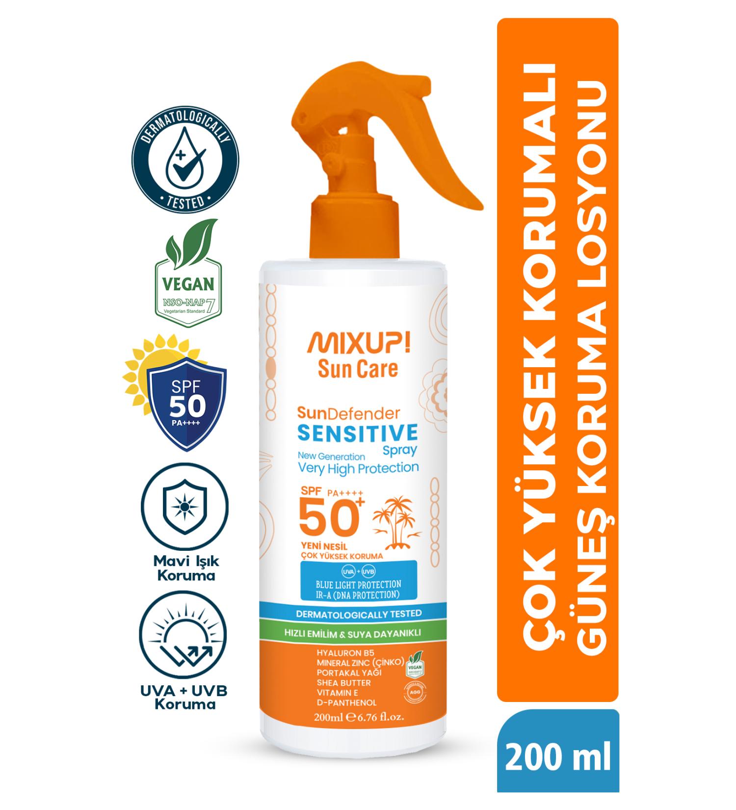 Mixup Anti-Spot Sun Protection Lotion SPF 50+ Zinc Orange Oil and Shea Butter 200 ML