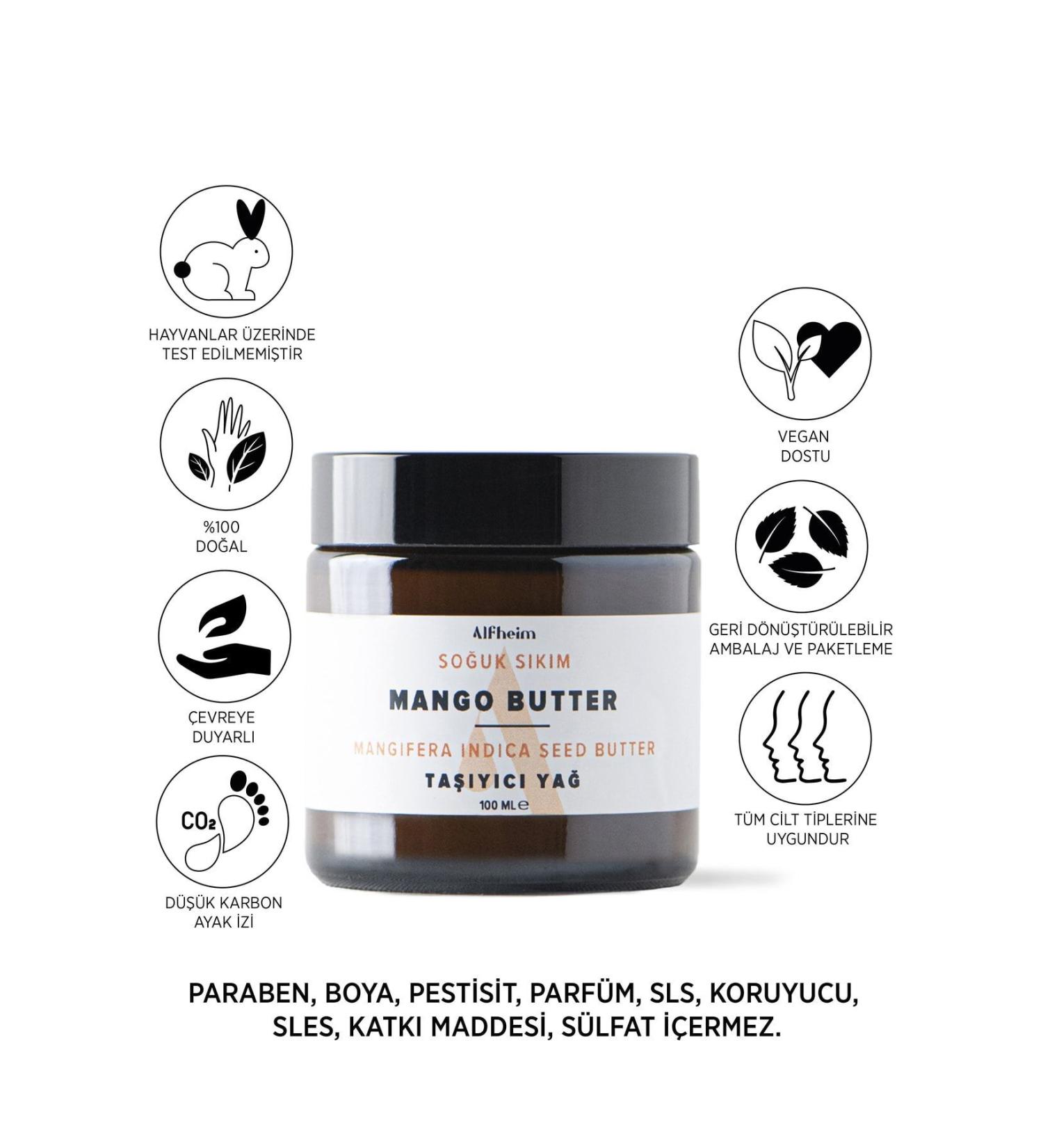 Alfheim Mango Butter/ Mango Oil/ Aromatherapy/ Carrier Oil/ 100 Ml - Buy Online on GoSupps.com