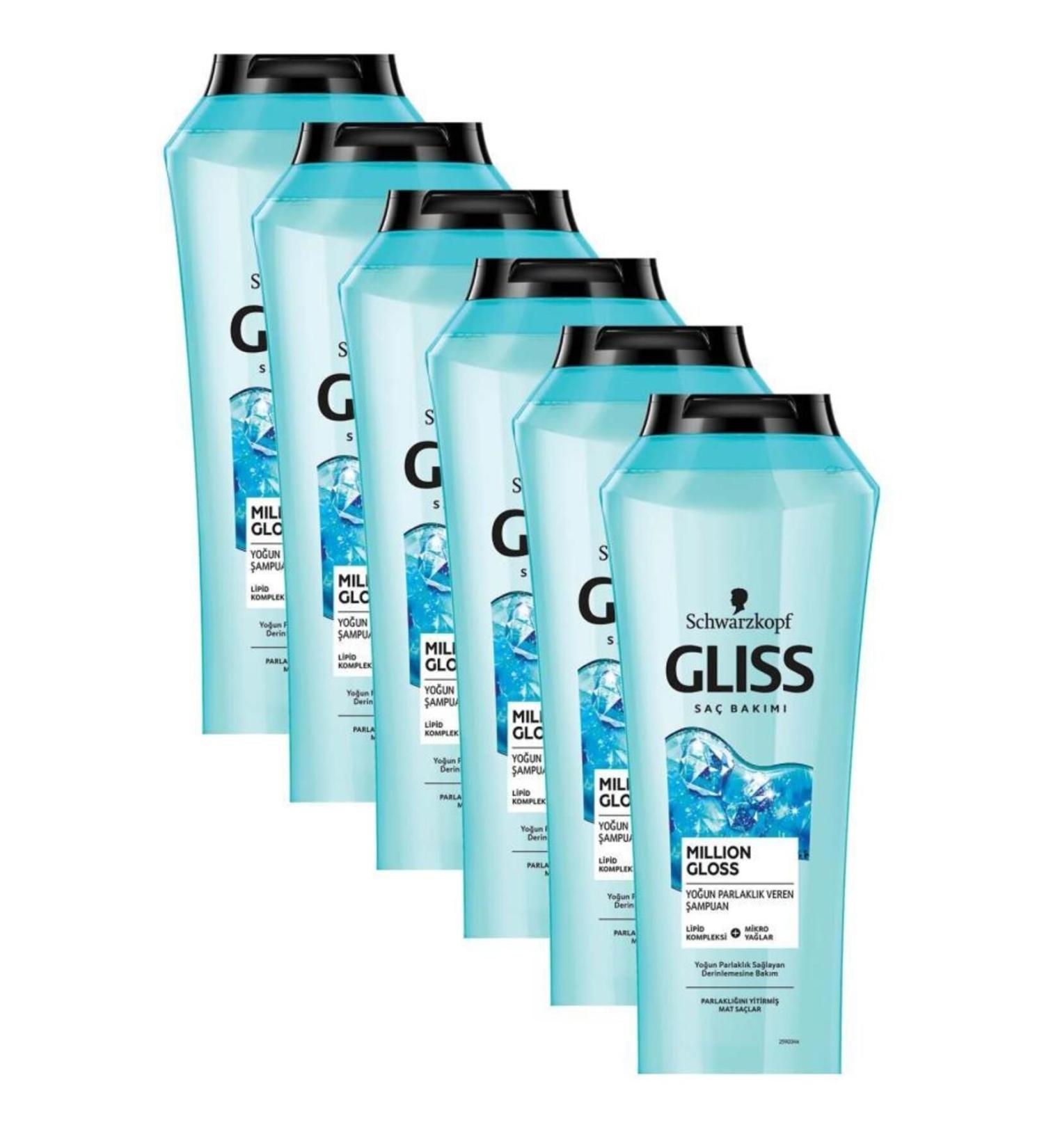Gliss Million Gloss Intense Shine Shampoo 500 ml X 6 Pieces - Buy Online on GoSupps.com