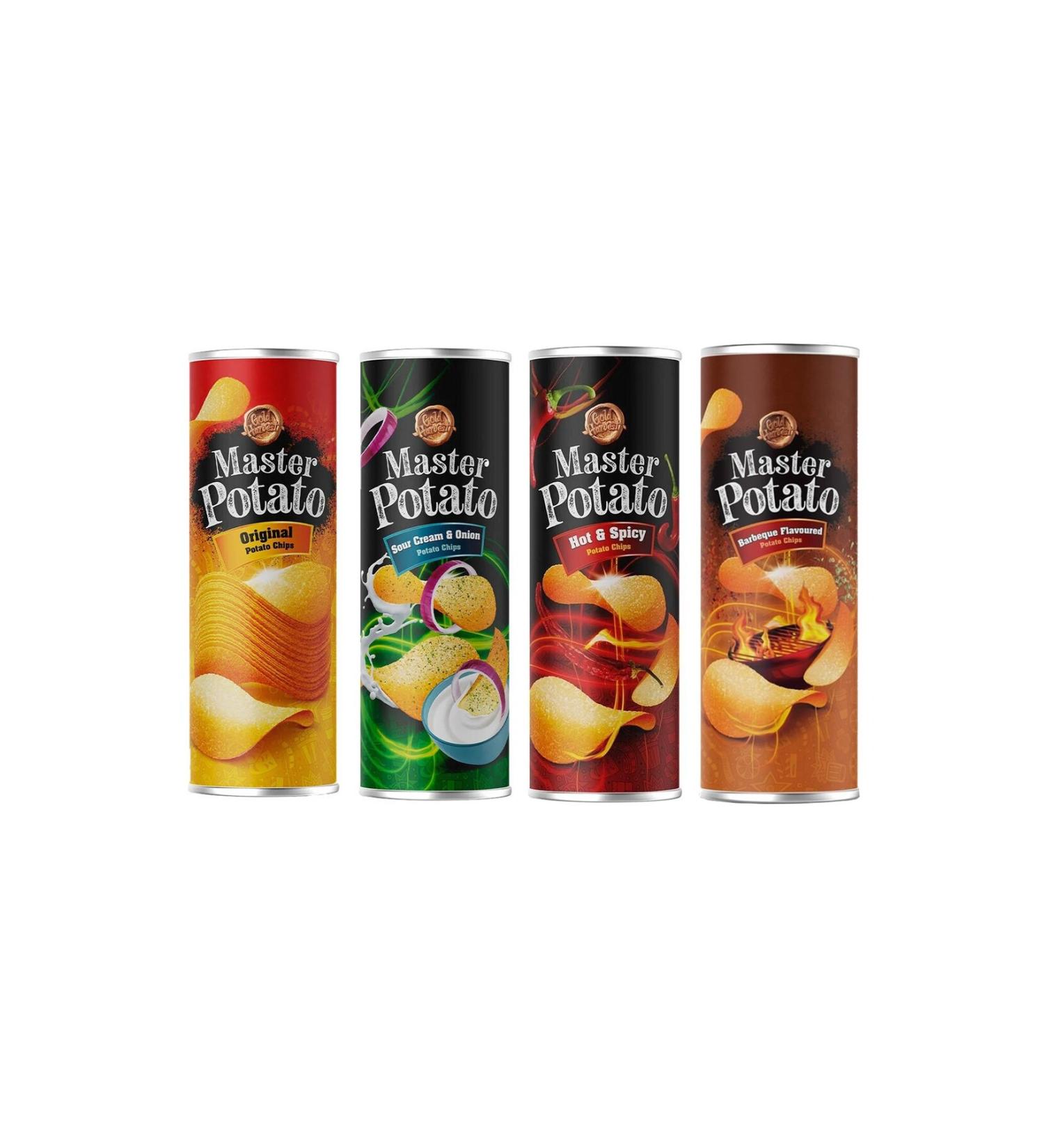 Master Potato Chips 160 gr 4-Piece Mixed Pack