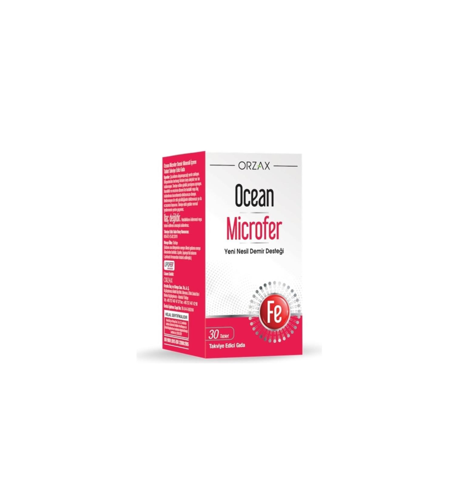 Ocean Orzax Ocean Microfer Food Supplement 30 Tablets-MFREYON01023