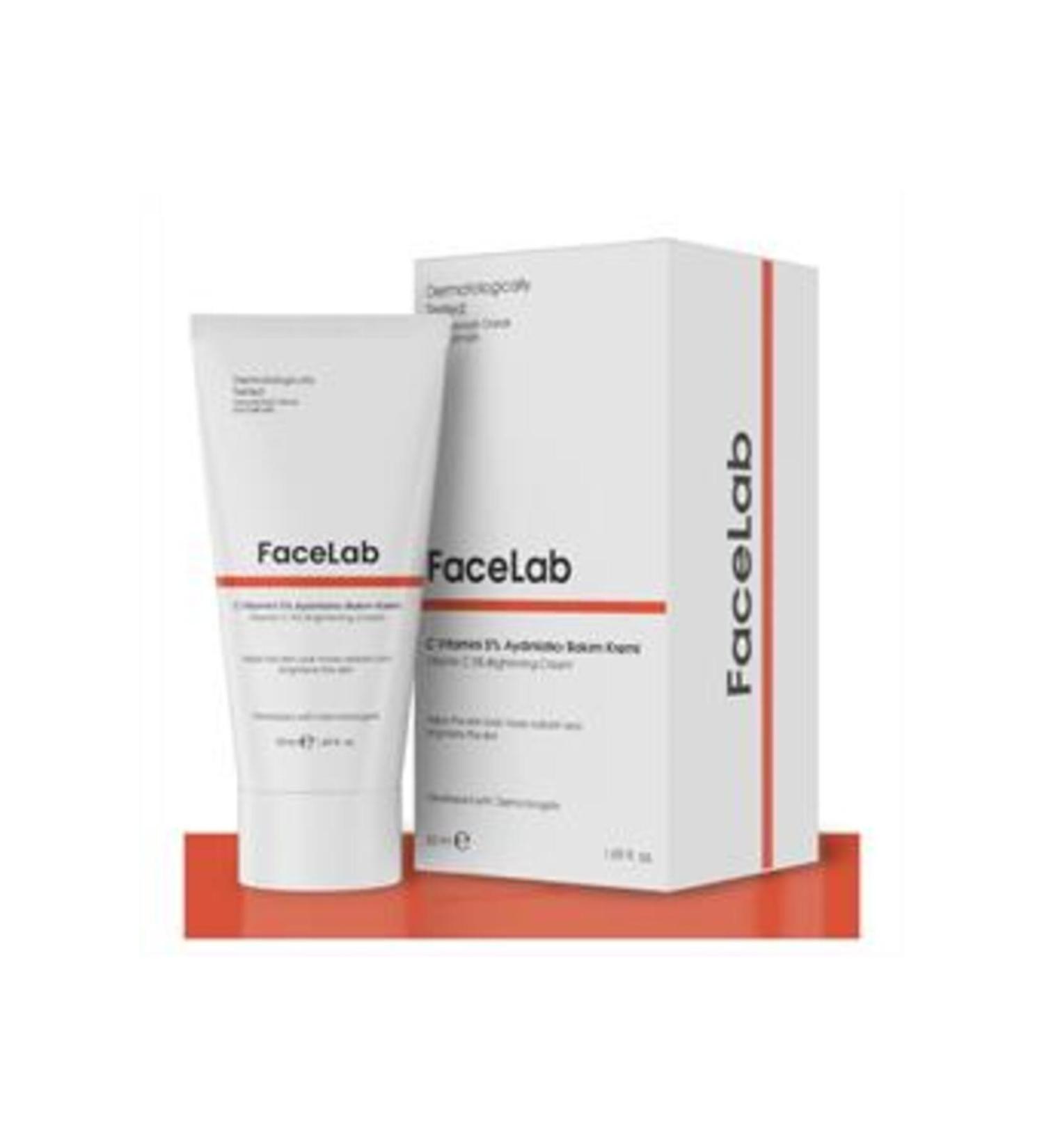Baby ( CLAY MASK GIFT ) Facelab Brightening Vitamin C 5% Skin Care Cream 50ml ( 1 PIECE )