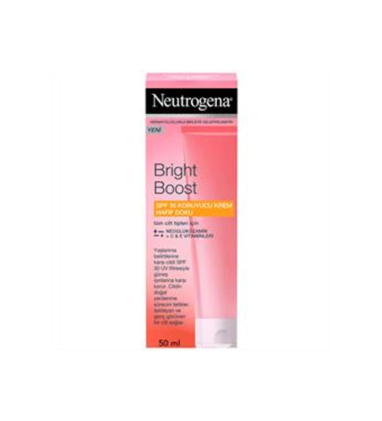 Baby ( CLAY MASK GIFT ) Neutrogena Bright Boost Protective Cream Spf30 50ml ( 1 PIECE )