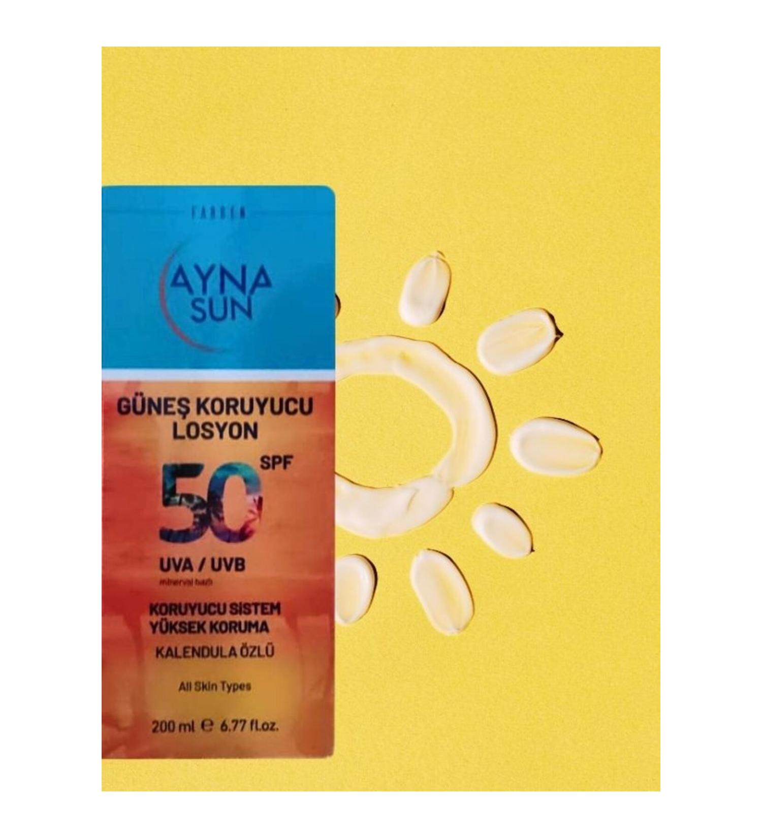 Ayna Sun Calendula Essence Sunscreen Lotion 200 ML 50+ SPF