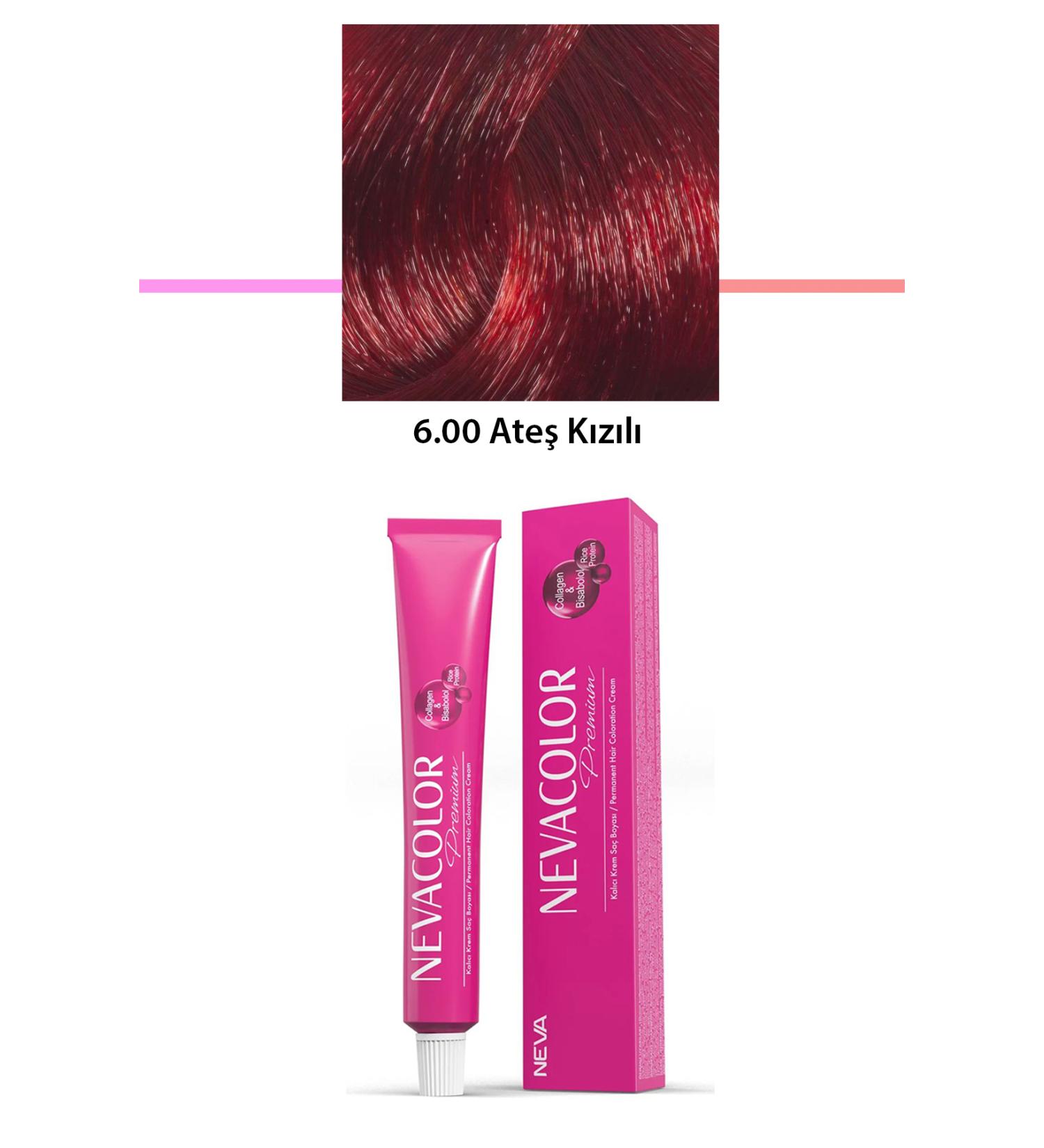 MENBOX TOPTANBULURUM Premium 6.00 Fire Red - Permanent Cream Hair Dye 50 g Tube