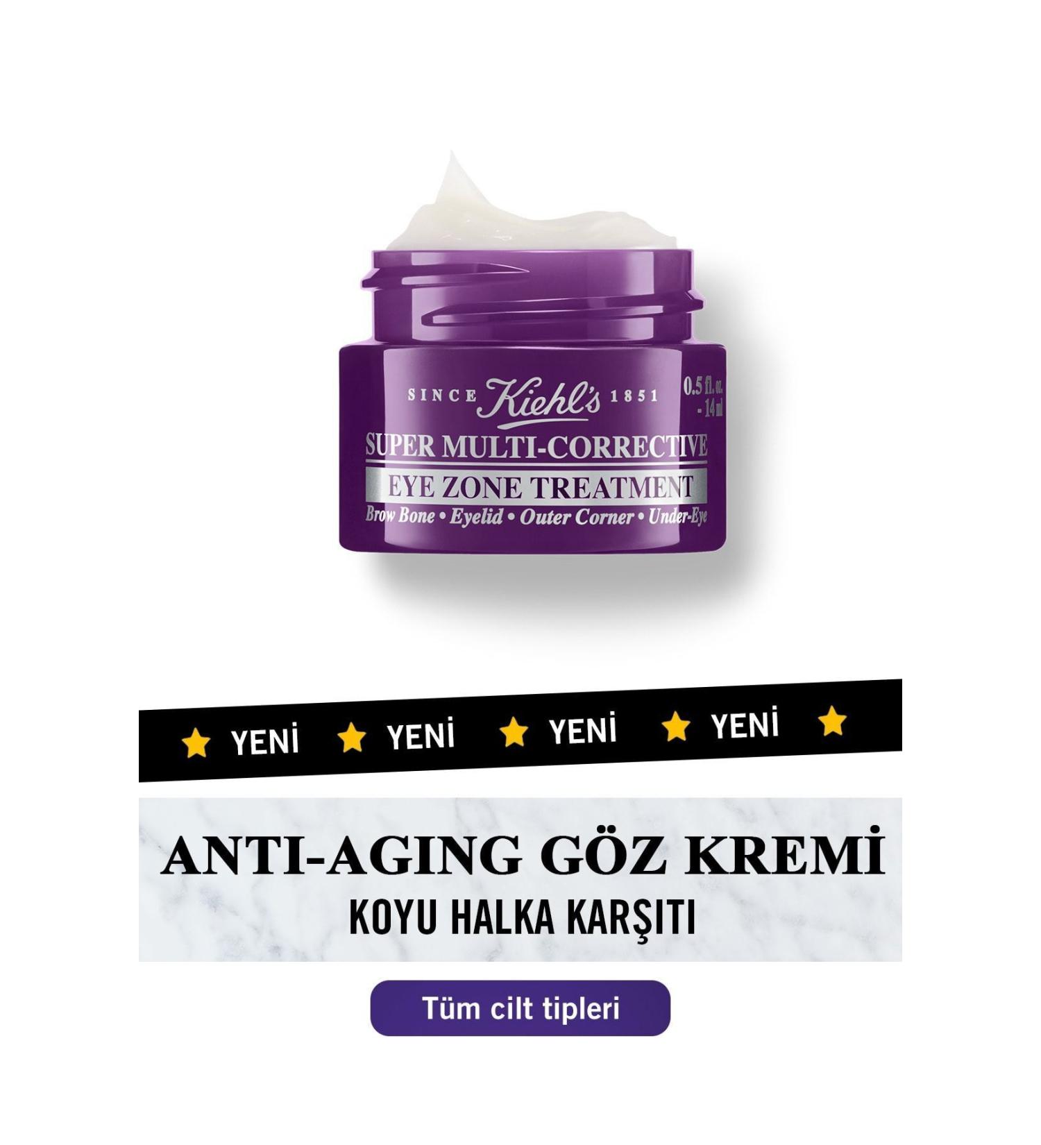 Kiehl's Super Multi Corrective Antiaging Eye Cream - Anti-Wrinkle & Anti-Dark Circle Care 14 Ml - Buy Online on GoSupps.com