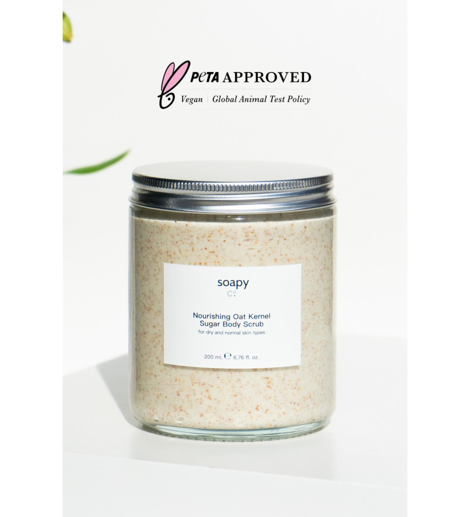 Soapy Co Nourishing Oat Kernel Sugar Body Scrub 200 mL - Moisturizing and Nourishing Sugar Body Scrub