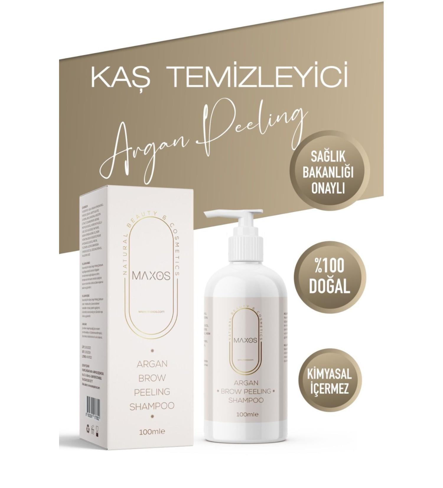 Maxos Eyebrow Cleaner Argan Peeling & Shampoo 100ml Special Formula - Buy Online on GoSupps.com