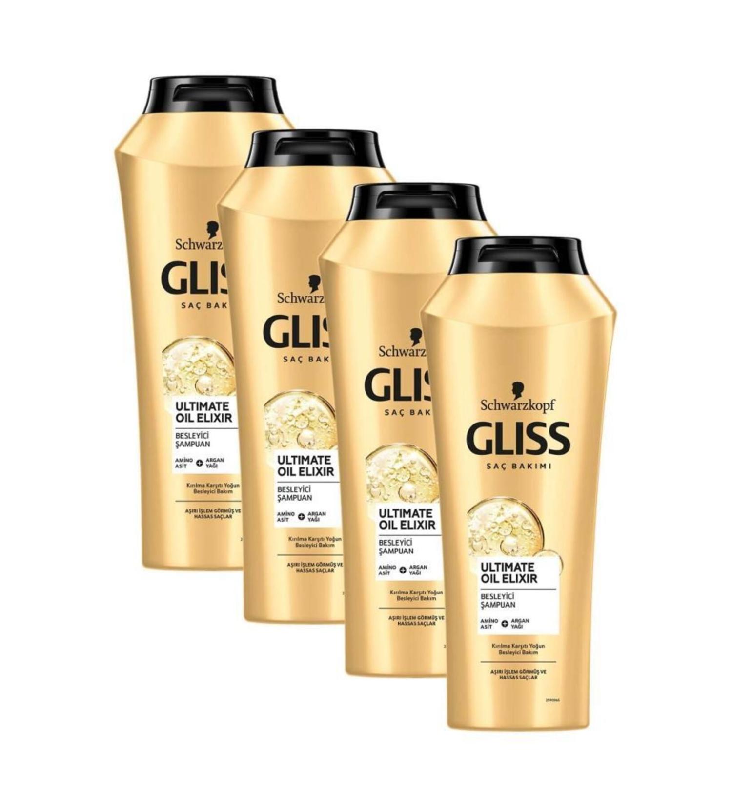 Gliss Ultimate Oil Elixir Nourishing Shampoo 500 ml X 4 Pieces - Buy Online on GoSupps.com