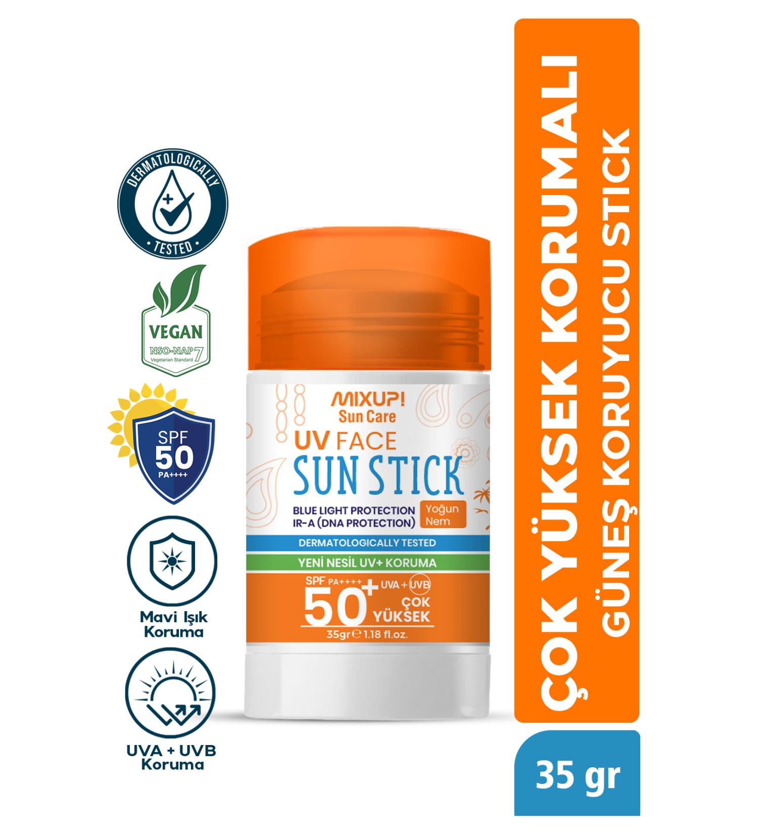 Mixup Mineral Filter Anti-Spot Sunscreen Stick Spf 50 Vitamin E Zinc 35 gr - Buy Online on GoSupps.com