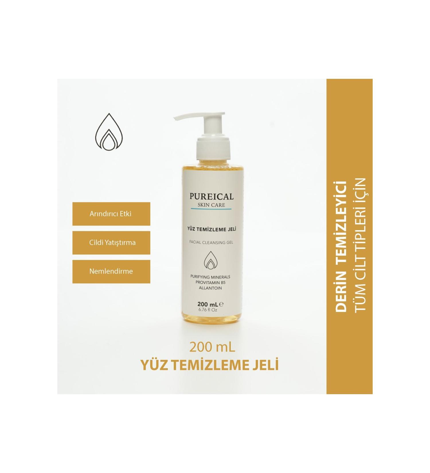 PUREICAL Facial Cleansing Gel Mineral Complex Deep Cleansing Provitamin B5 Allantoin 200 ml - Buy Online on GoSupps.com