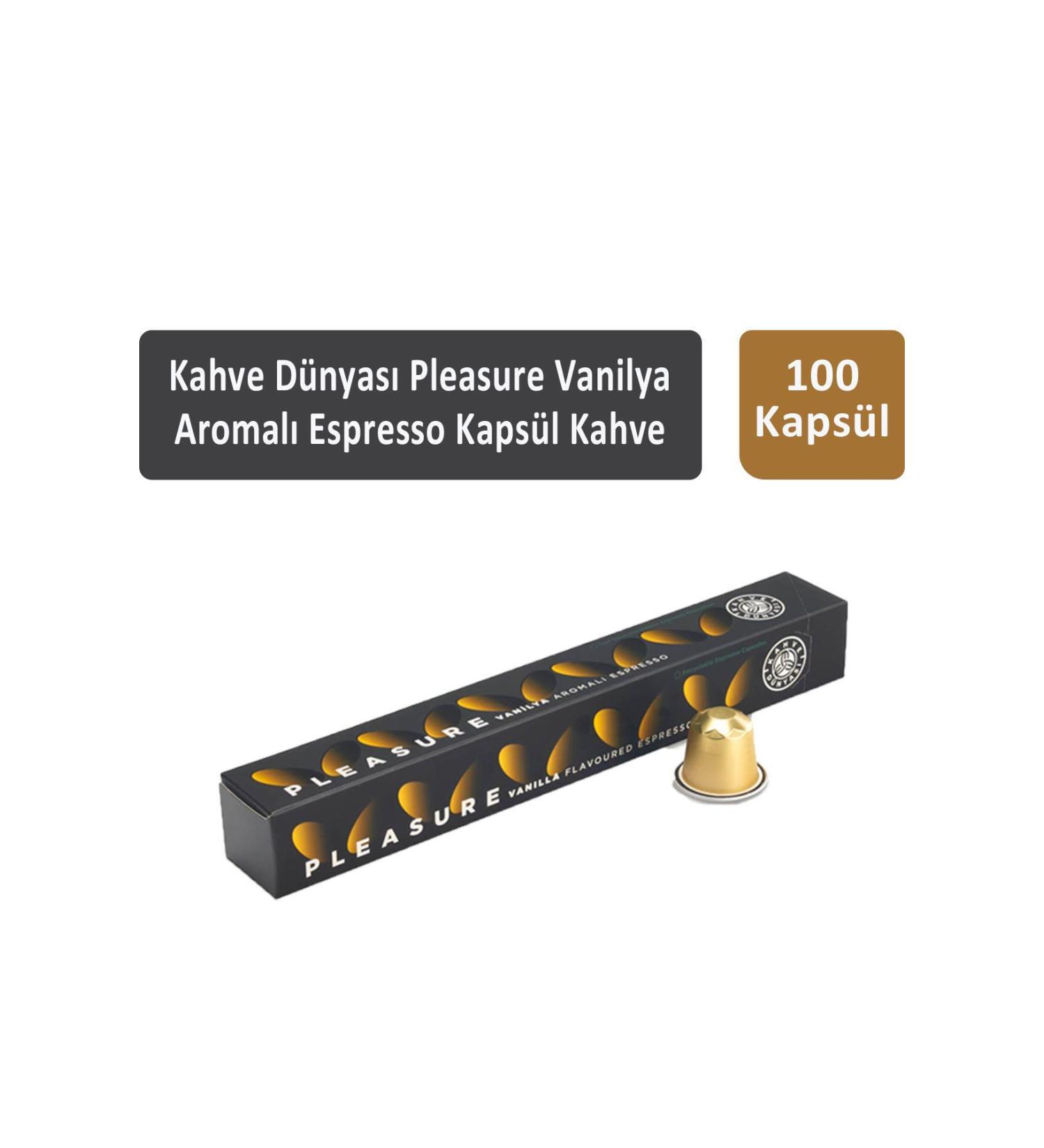 Coffee World Pleasure Vanilla Flavored Espresso Capsule Coffee 100 Capsules - Buy Online on GoSupps.com