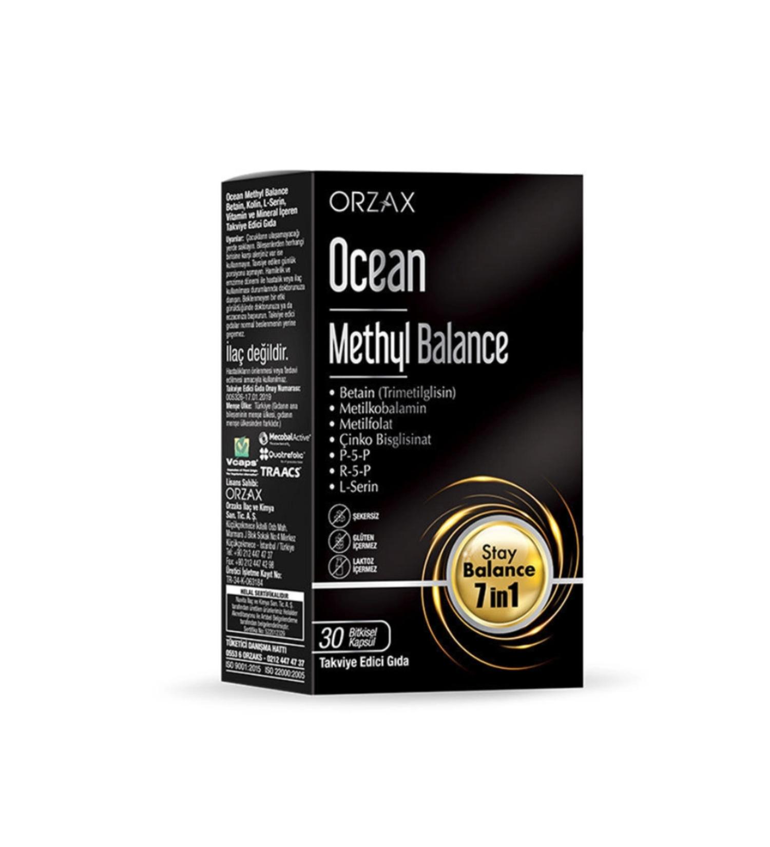 Ocean Orzax Ocean Methyl Balance Food Supplement 30 Capsules-MFREYON01026