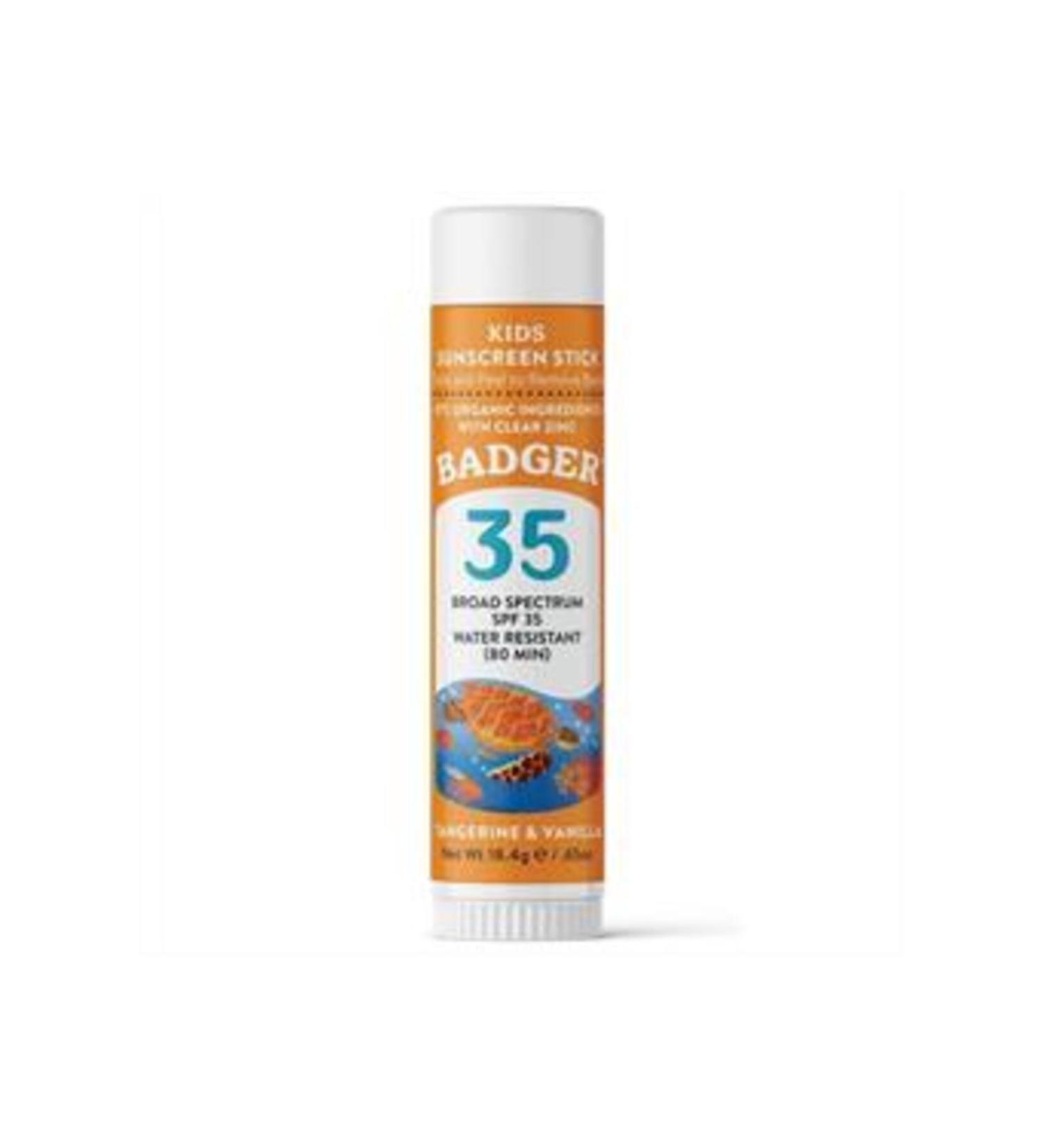 Baby ( CLAY MASK GIFT ) Badger Clear Zinc Kids Sun Cream Stick SPF35 184gr ( 1 PIECE )