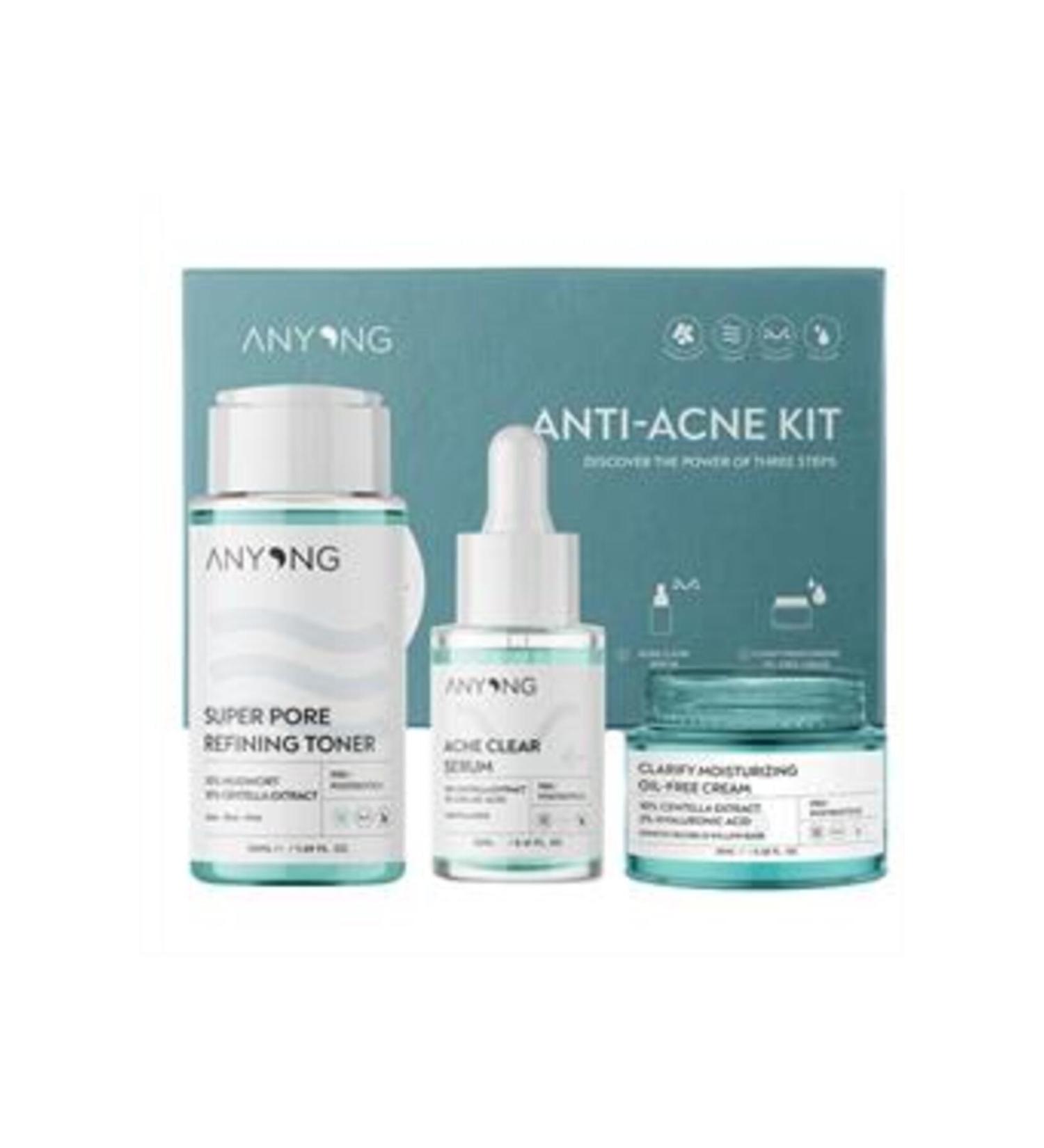 Baby ( CLAY MASK GIFT ) Anyong Anti-Acne and Pore Tightening Skin Care Set ( 1 PIECE )