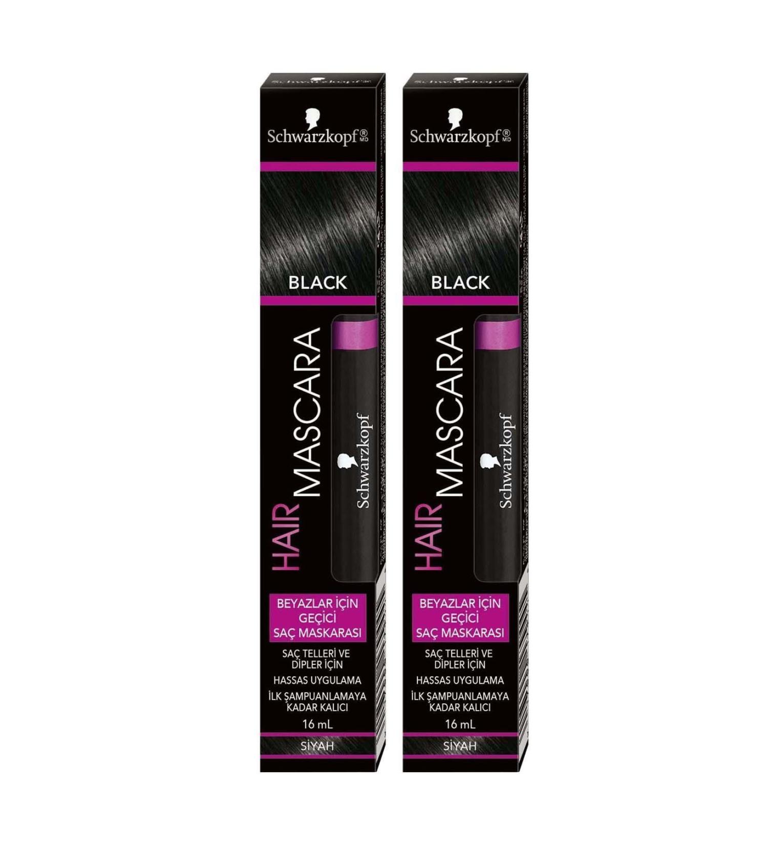 Schwarzkopf Schwarzkop 2-Pack Hair Mascara Black 16 Ml - Buy Online on GoSupps.com