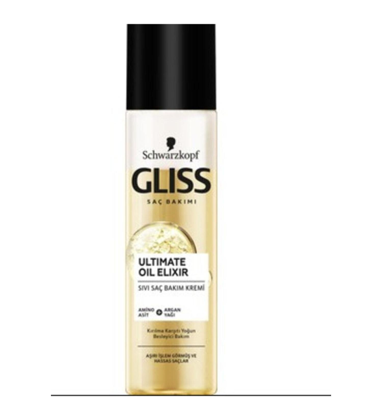 Gliss Ultimate Oil Elixir Nourishing Liquid Hair Care Conditioner - With Amino Acids and Argan Oil 200 ml