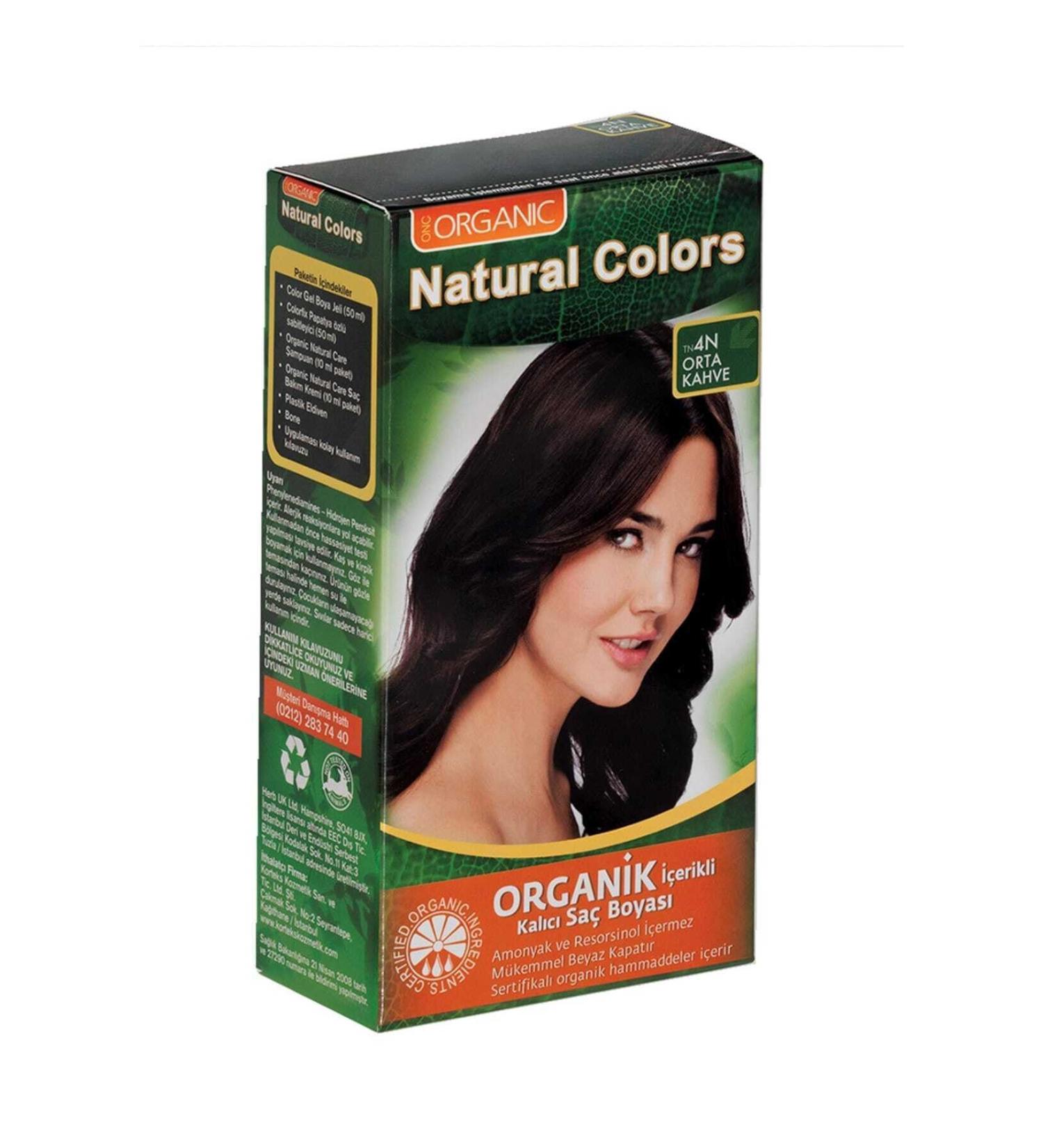 Organic Natural Colors 4n Medium Brown Hair Dye