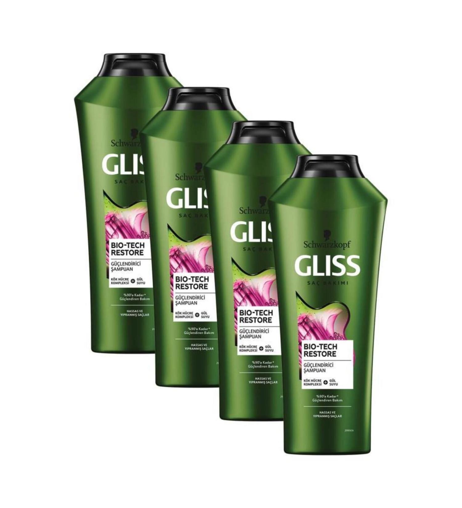 Gliss Bio-tech Strengthening Shampoo 360 ml X 4 Pieces - Buy Online on GoSupps.com