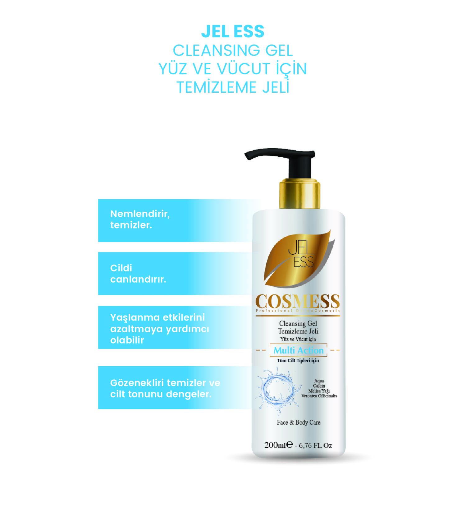 Cosmess Cleansing Gel for All Skin Types 200 ml - Jeless