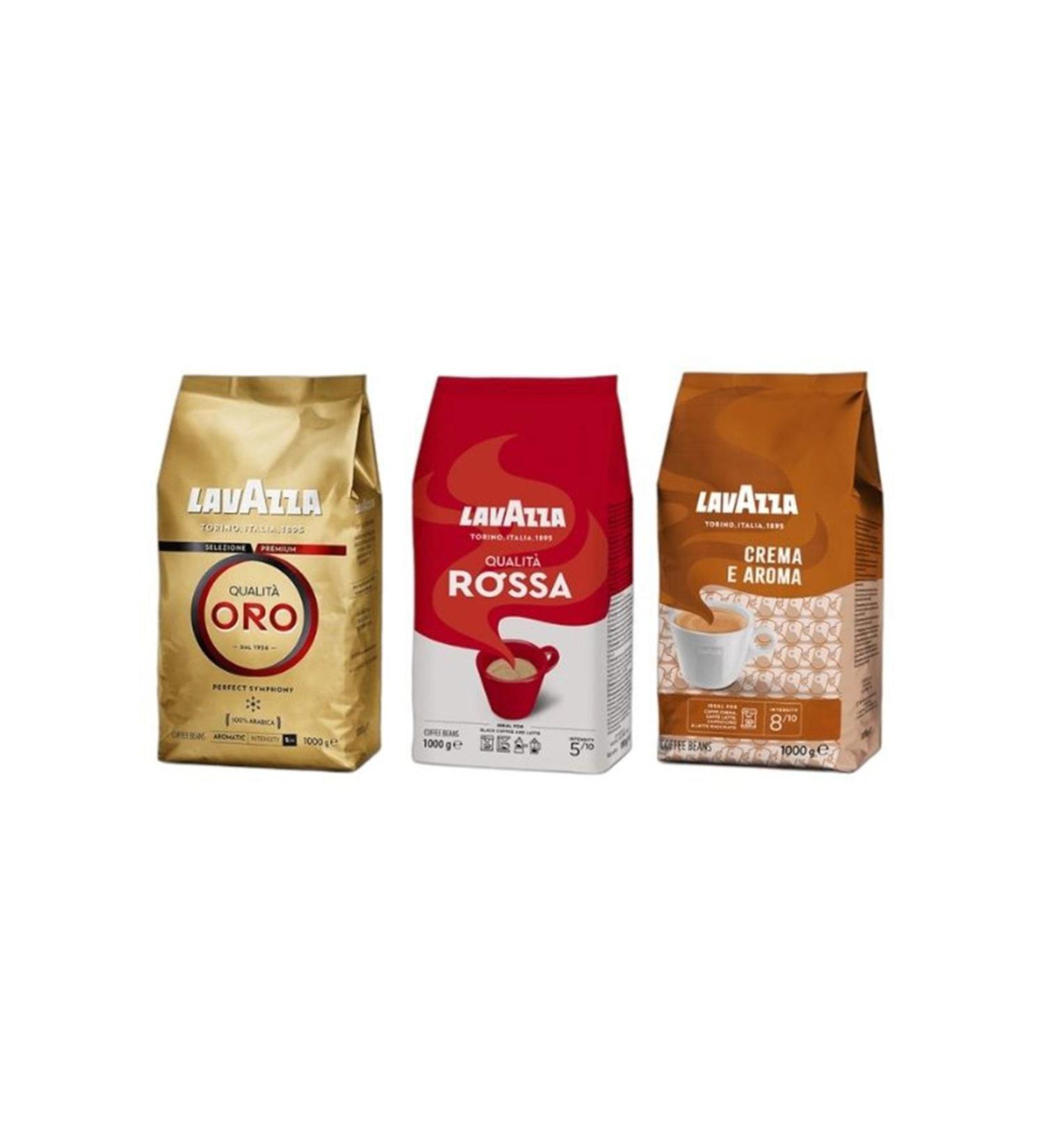 LavAzza Qualita Oro 1kg + Qualita Rossa 1kg + Crema E Aroma 1kg 3-Piece Bean Coffee Set 3kg